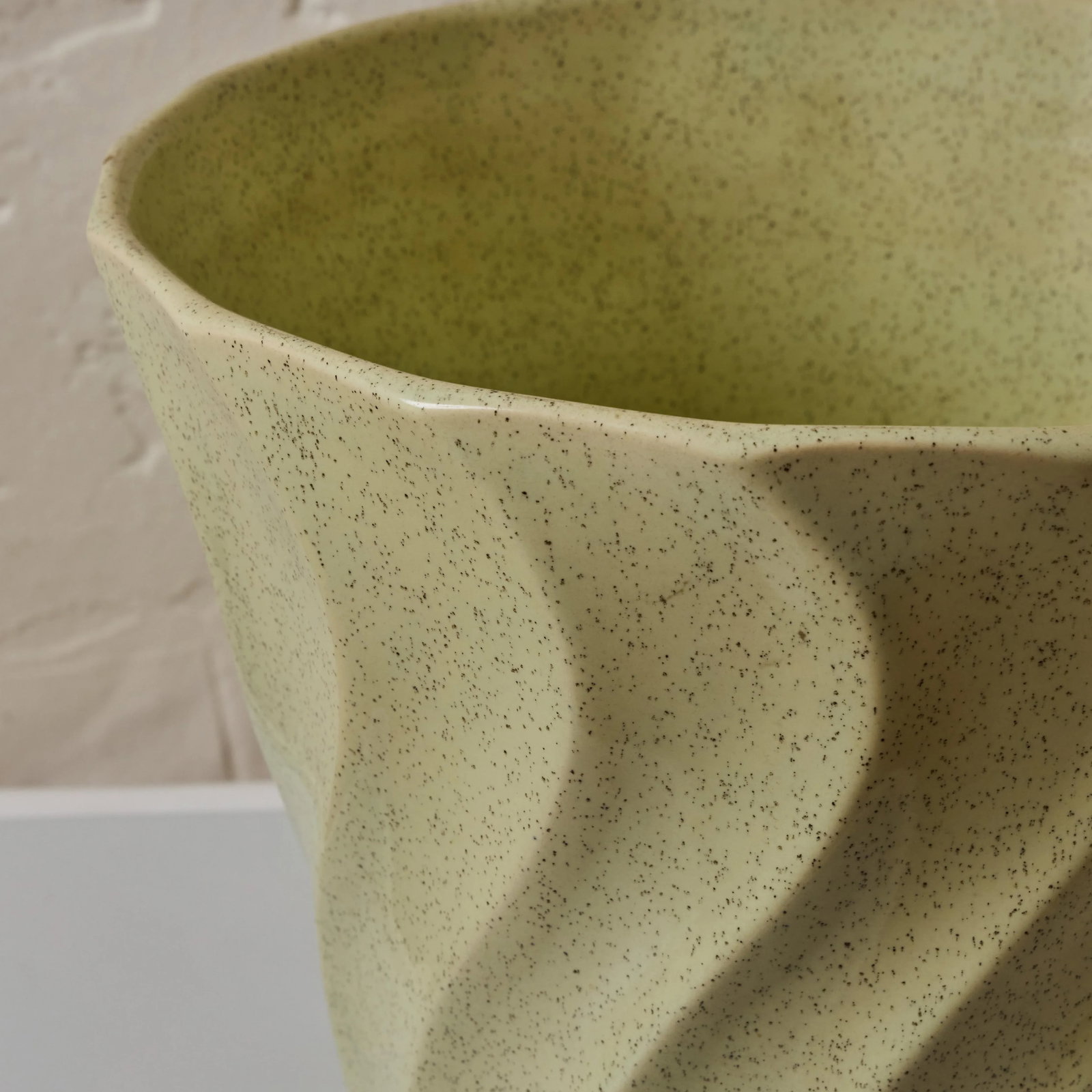 Mid-Century Speckle Glazed Mint Ceramic Bauer Planter - 4