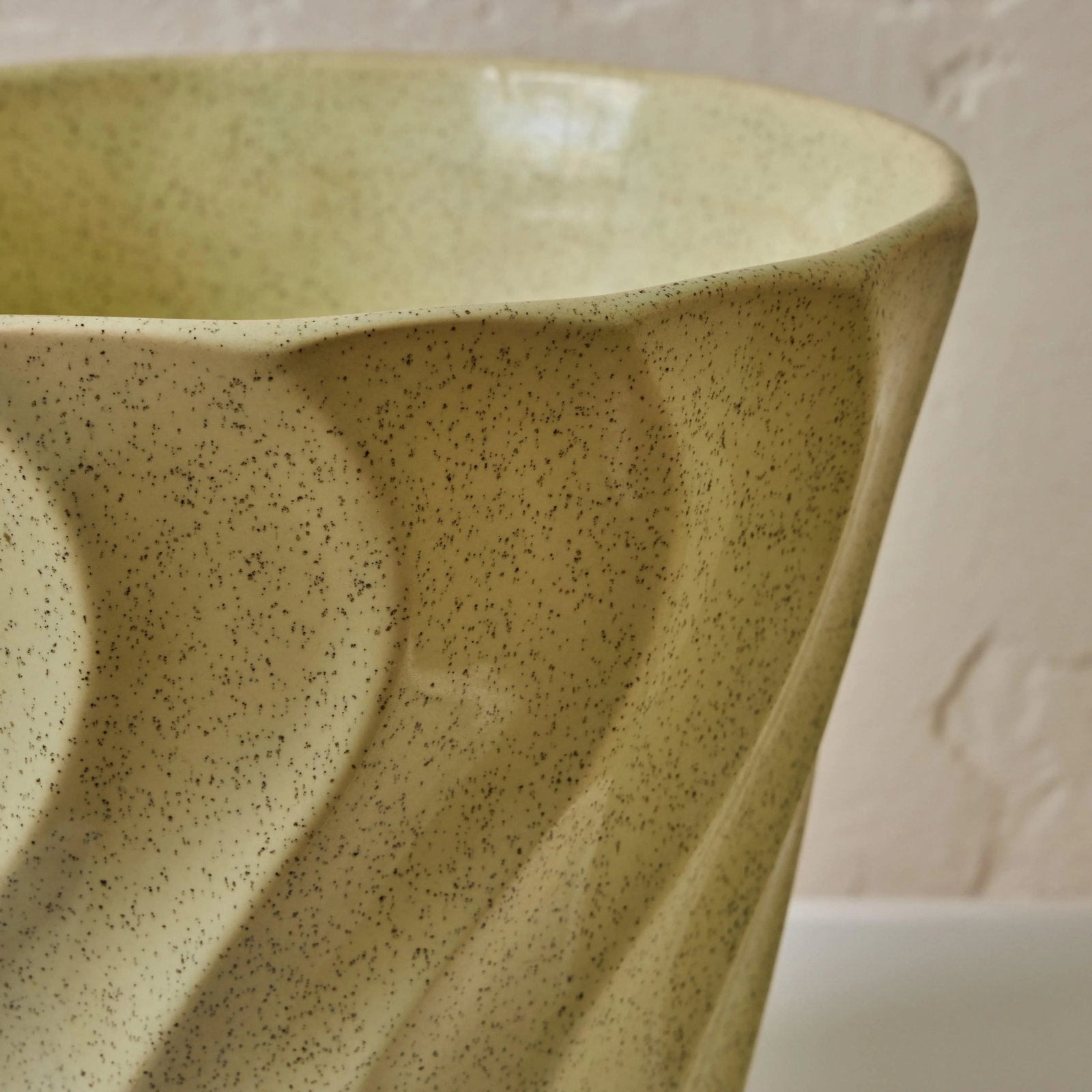 Mid-Century Speckle Glazed Mint Ceramic Bauer Planter - 6