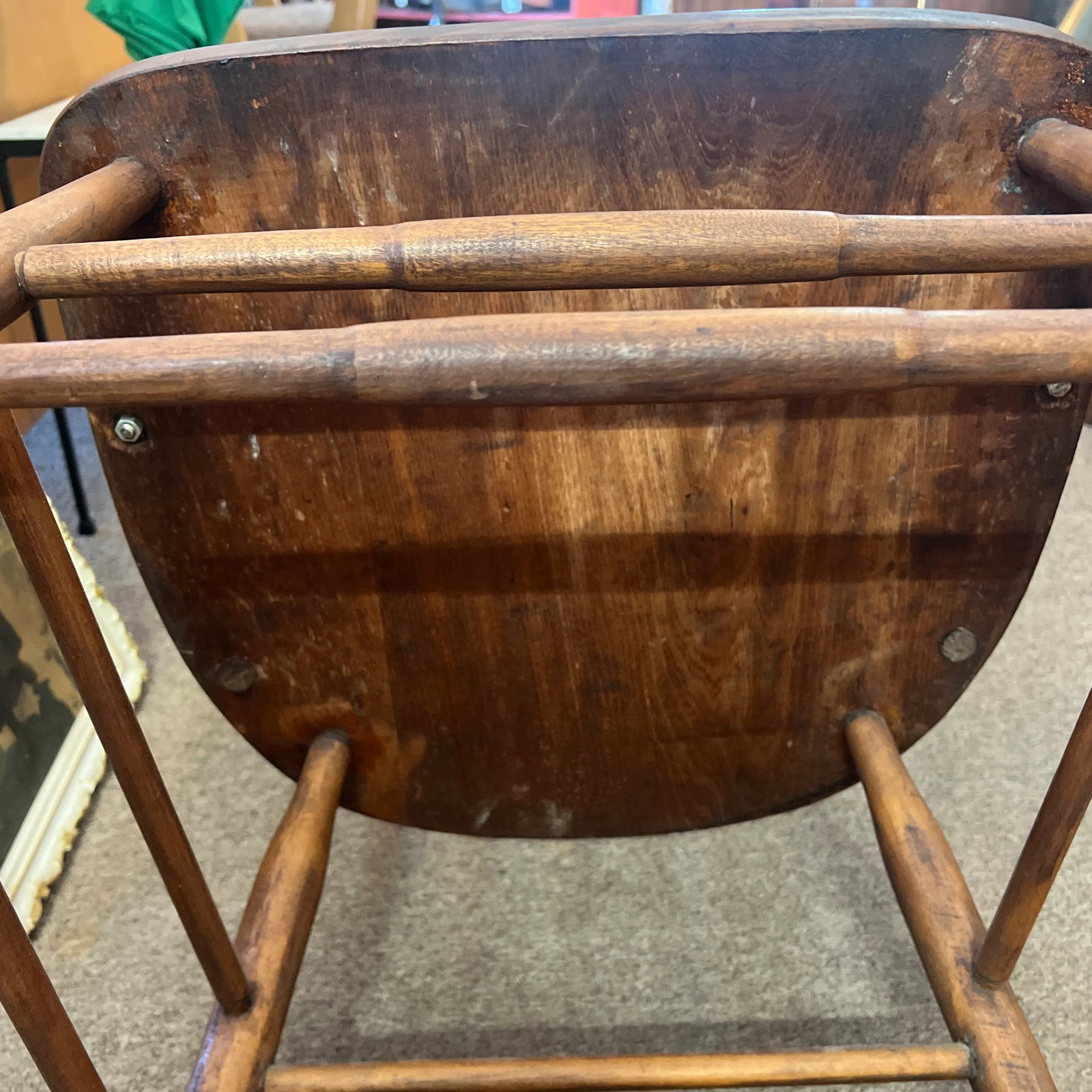 Antique English Arts and Crafts Windsor Stick Back Armchair - 10