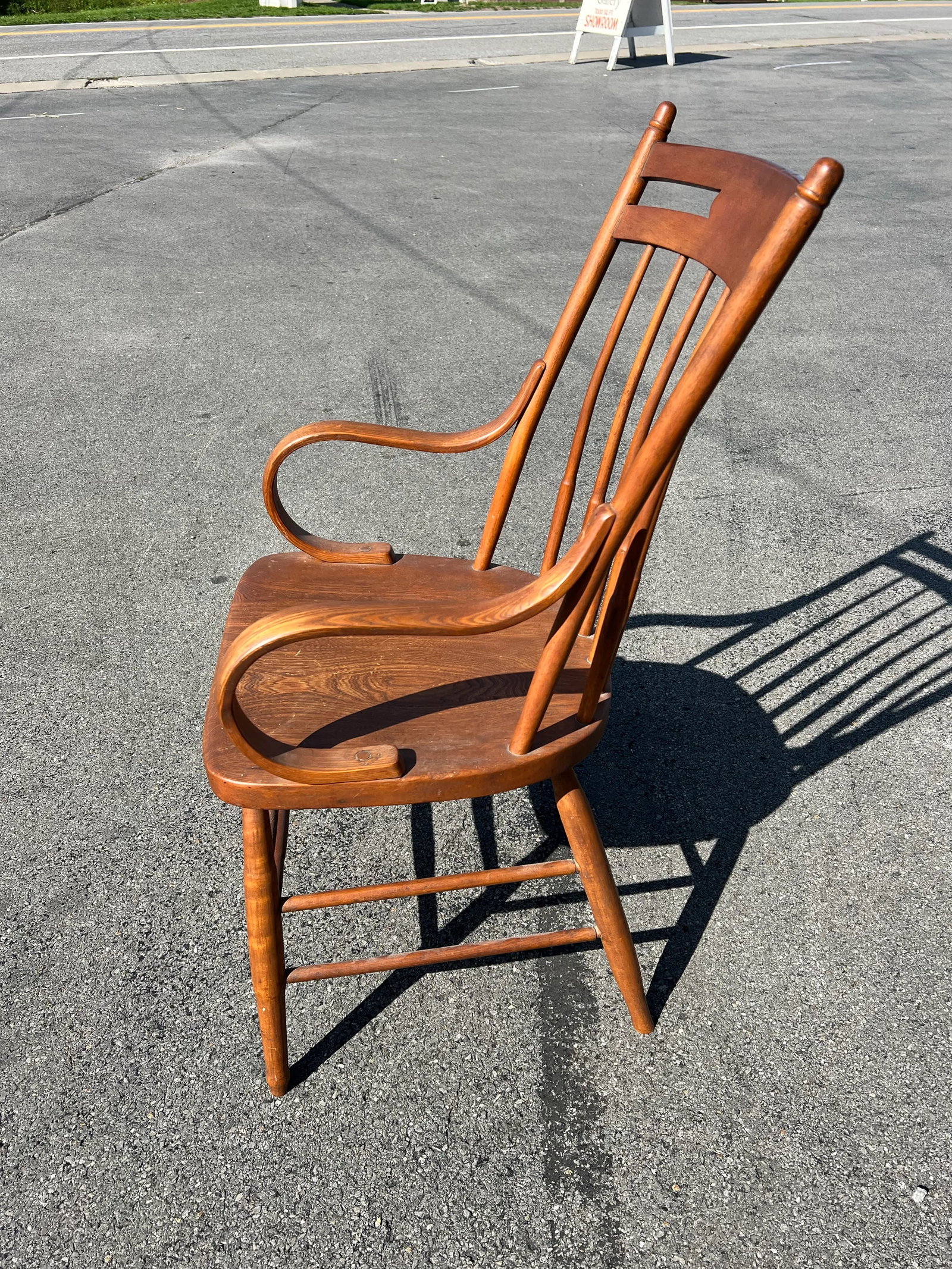Antique English Arts and Crafts Windsor Stick Back Armchair - 4