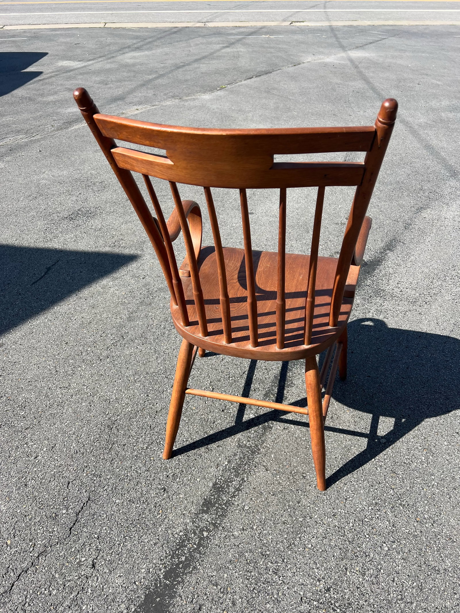 Antique English Arts and Crafts Windsor Stick Back Armchair - 7