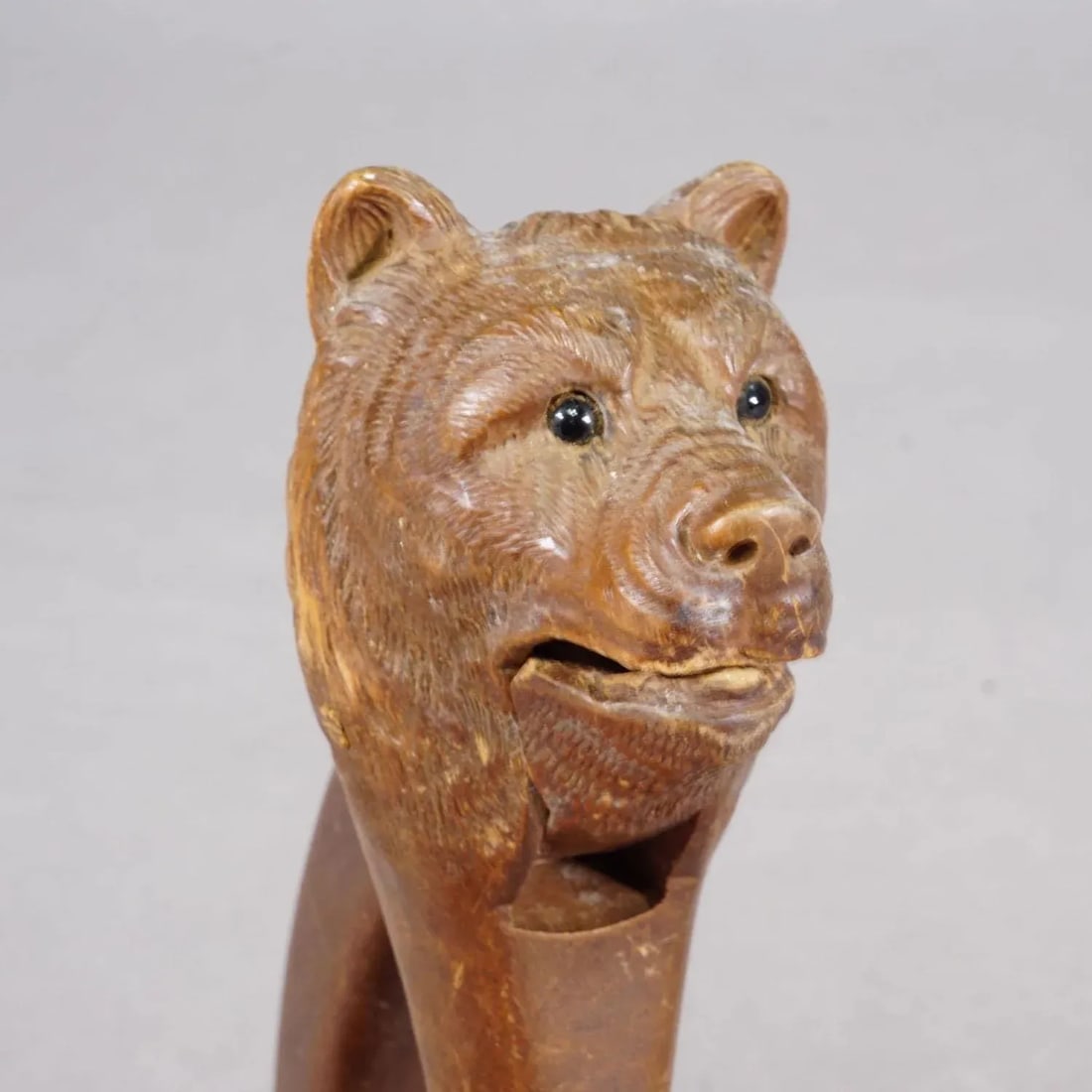 Handcarved Wood Bear Head Nutcracker, Swiss - Brienz Ca. 1900 - 2
