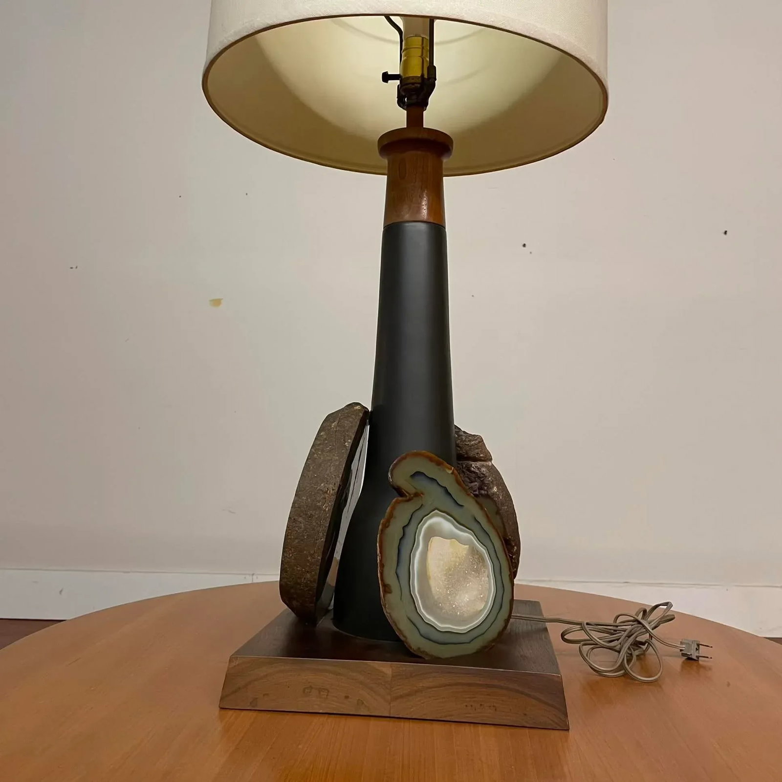 Signed Martz for Marshall Studios Table Lamp With Agate Accent - 10