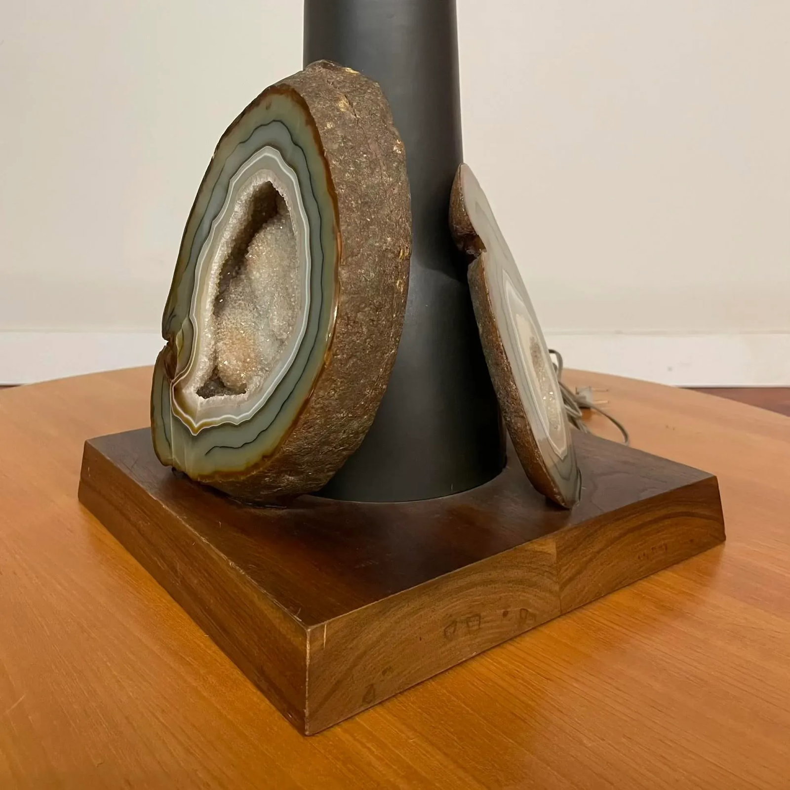 Signed Martz for Marshall Studios Table Lamp With Agate Accent - 11