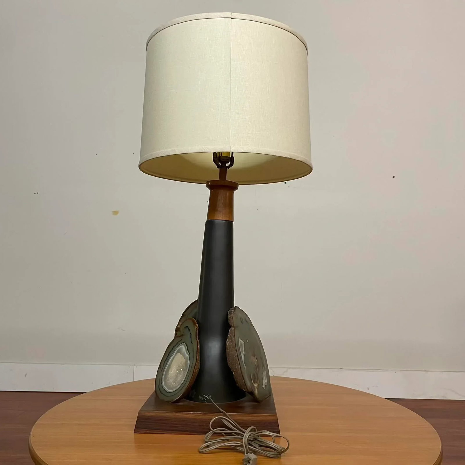 Signed Martz for Marshall Studios Table Lamp With Agate Accent - 12