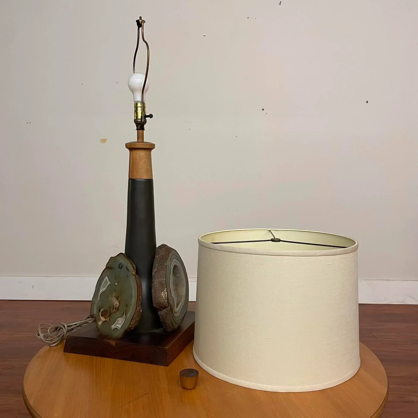 Signed Martz for Marshall Studios Table Lamp With Agate Accent - 13