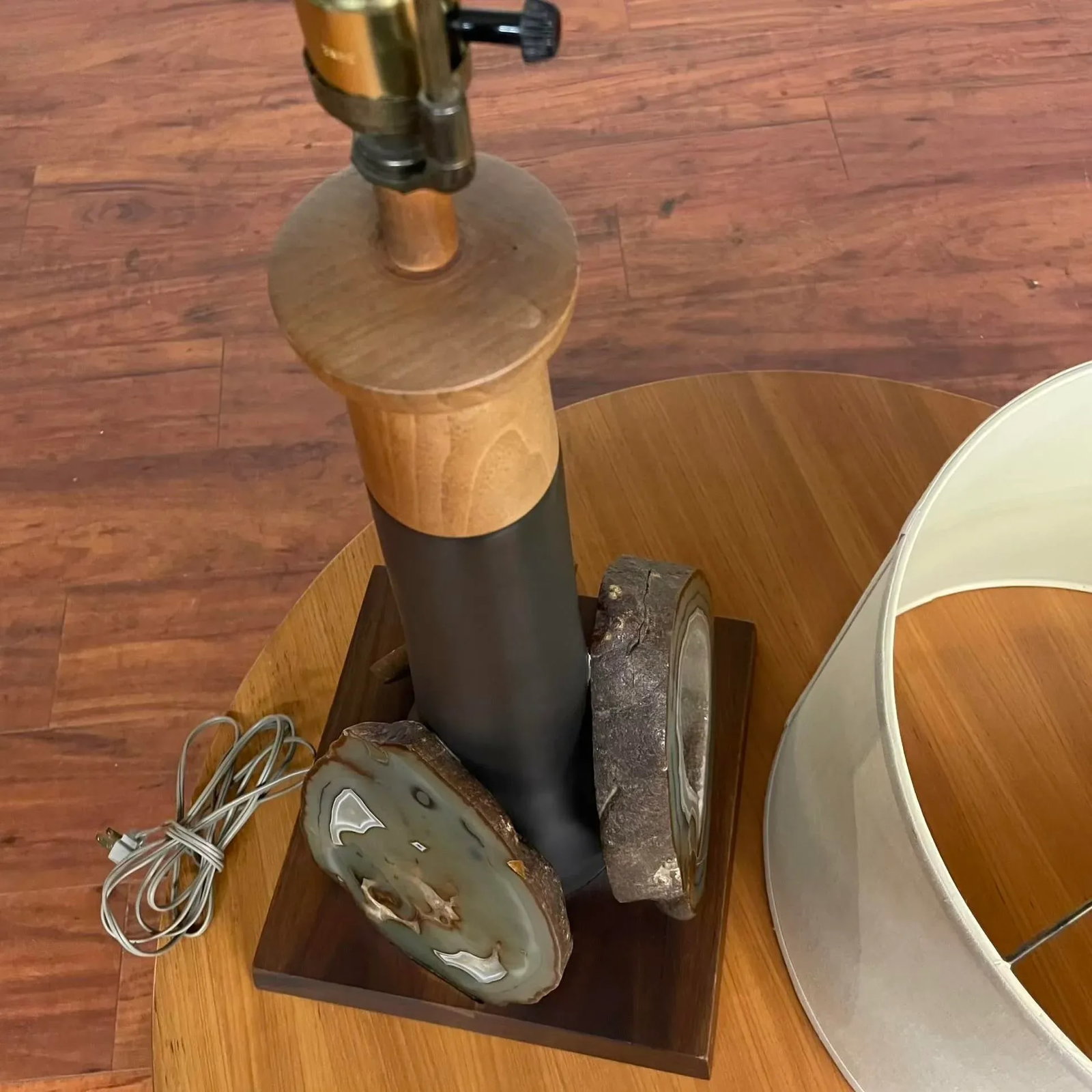 Signed Martz for Marshall Studios Table Lamp With Agate Accent - 14