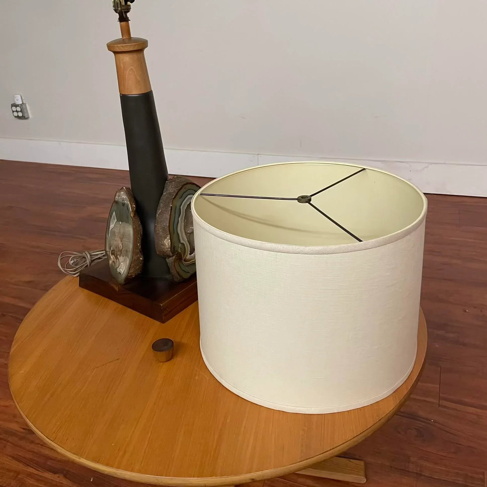 Signed Martz for Marshall Studios Table Lamp With Agate Accent - 16