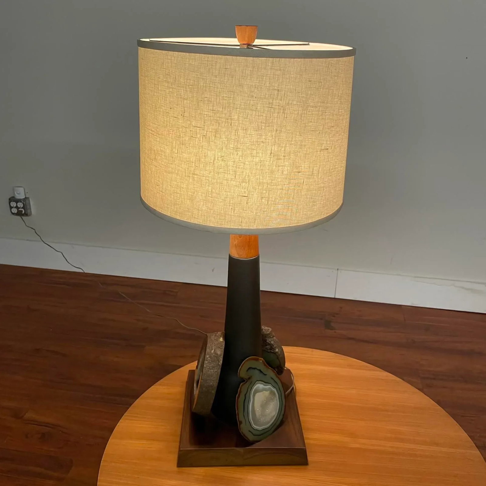 Signed Martz for Marshall Studios Table Lamp With Agate Accent - 4