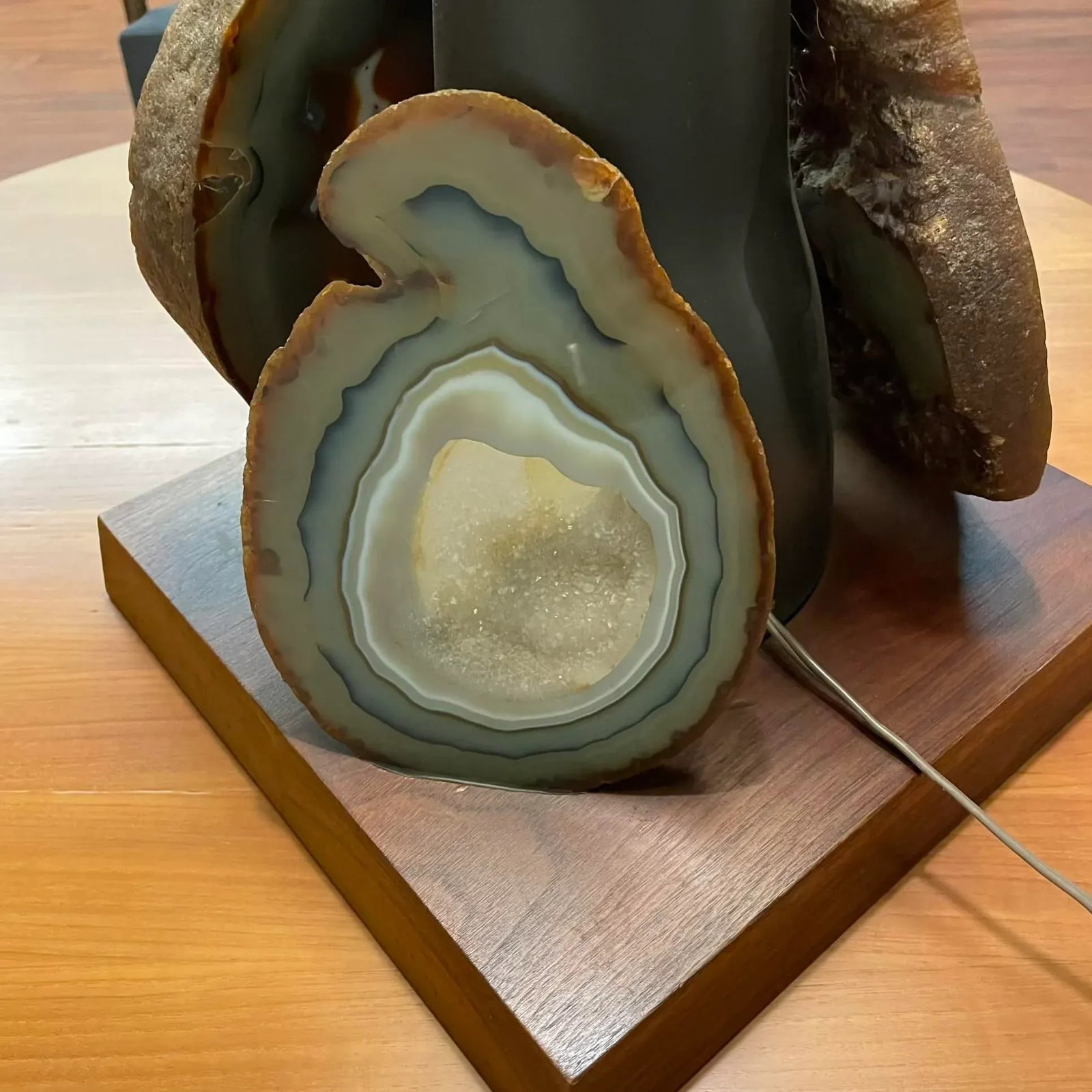 Signed Martz for Marshall Studios Table Lamp With Agate Accent - 6
