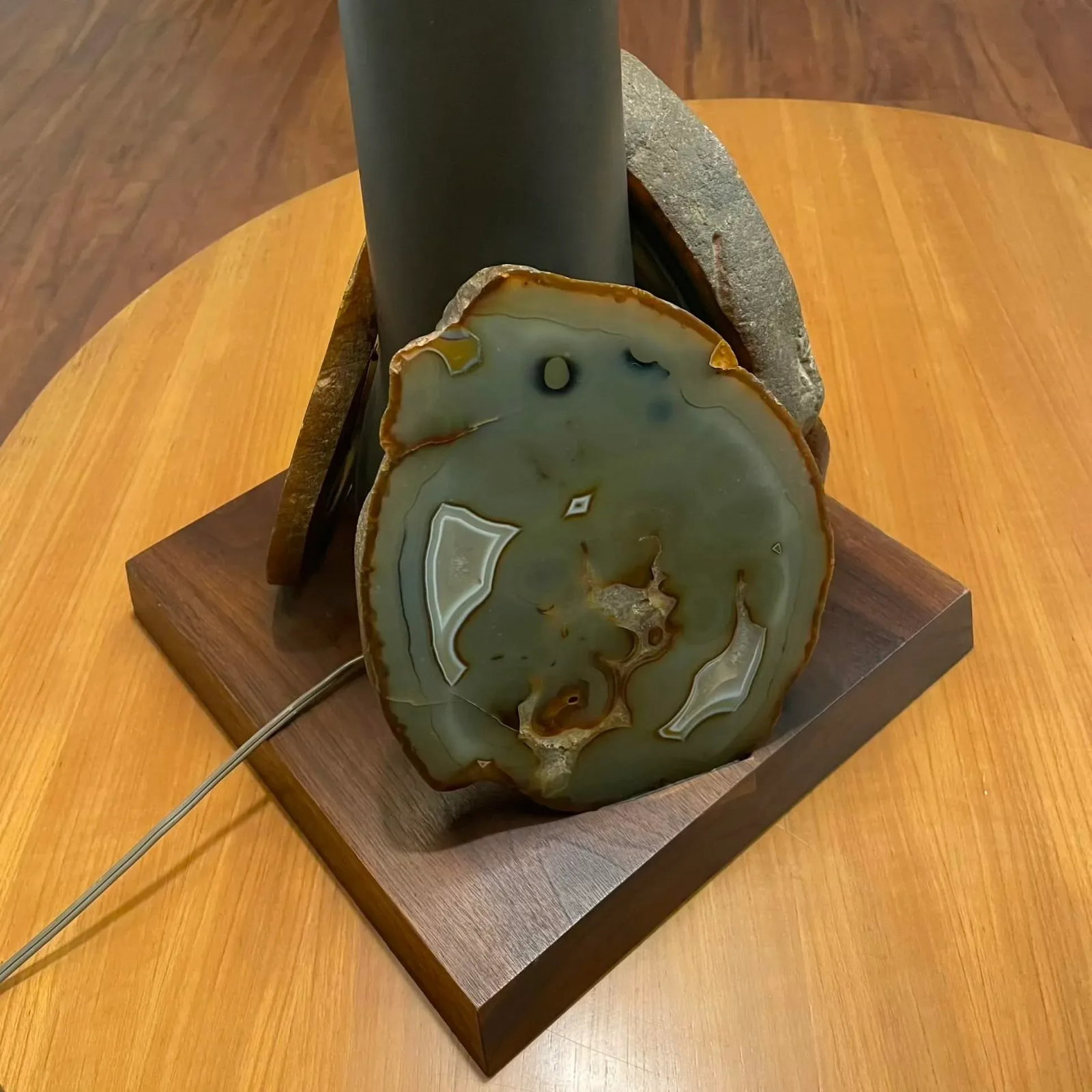 Signed Martz for Marshall Studios Table Lamp With Agate Accent - 7
