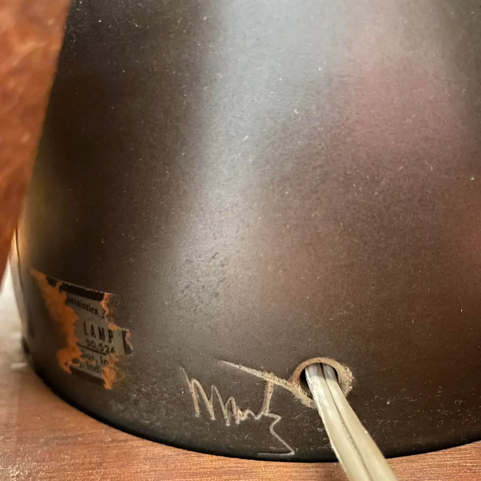 Signed Martz for Marshall Studios Table Lamp With Agate Accent - 9