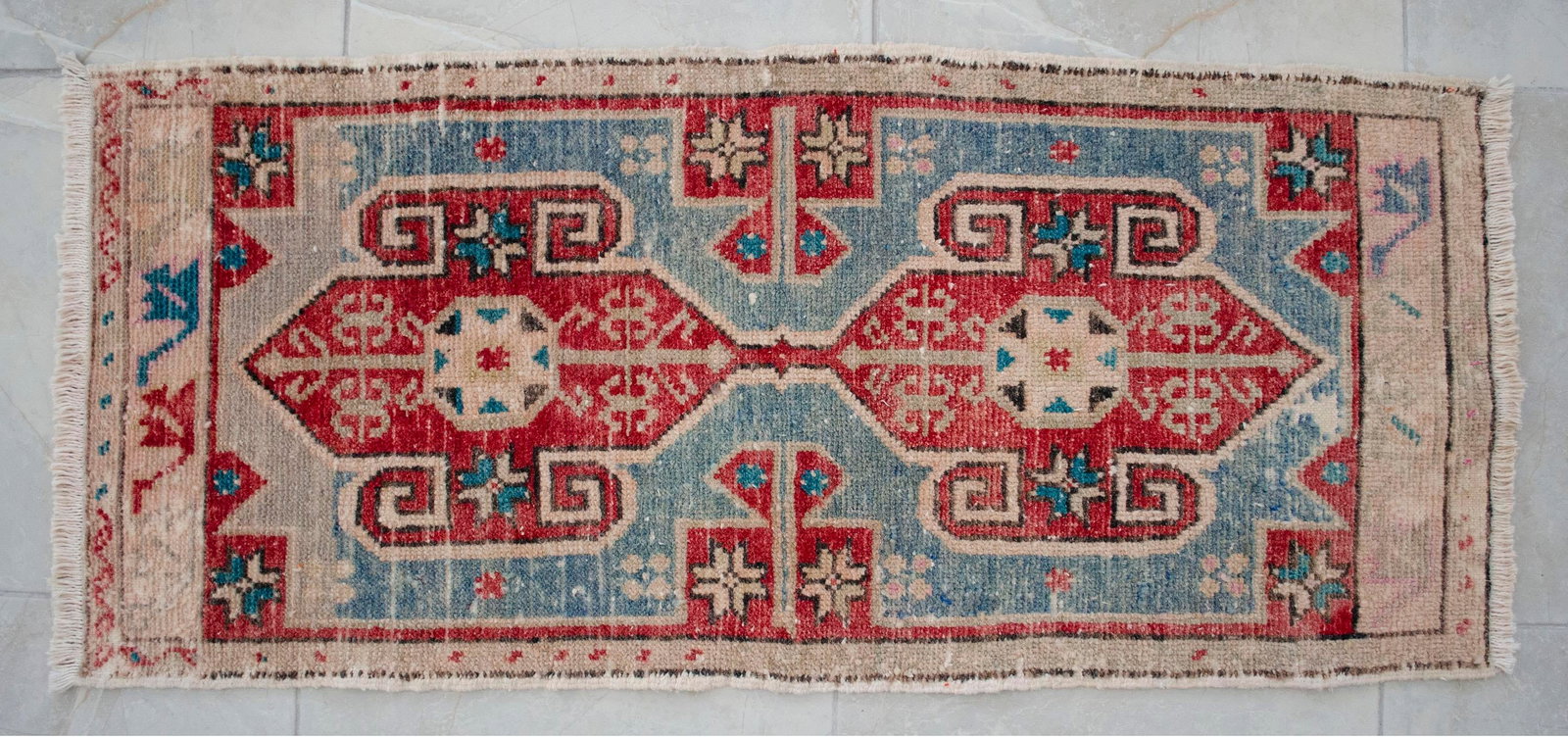 Hand Knotted Small Turkish Rug Doormat Entryway Rug Kitchen Decor - 2x3 Ft Approx - 10