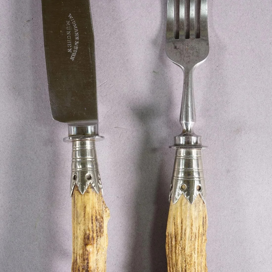 Vintage Stainless Steel and Horn Tableware Set for 6 Germany, 1900s - 6