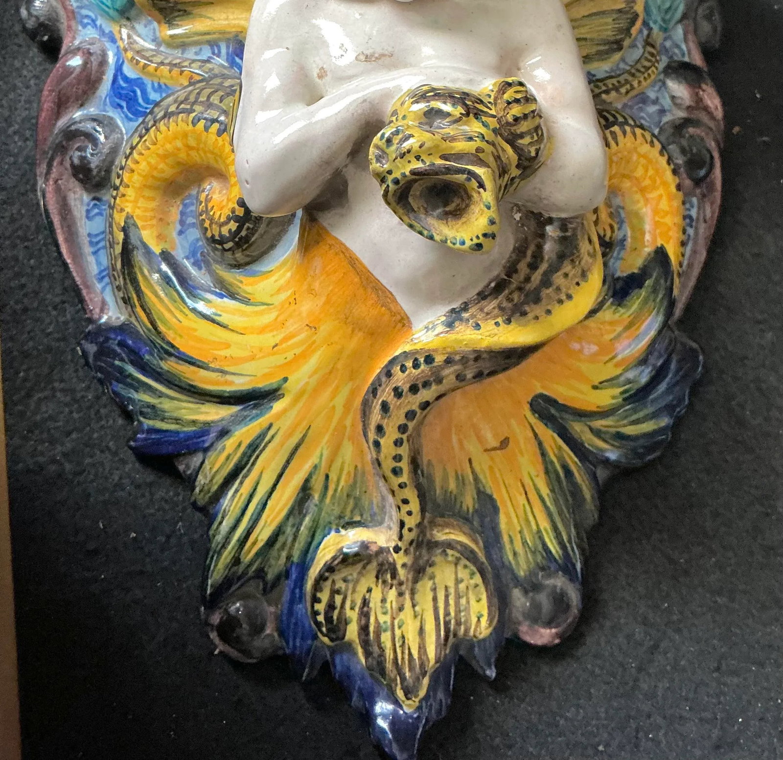 Cantagalli Italian Majolica Wall Brackets, a Pair - 4