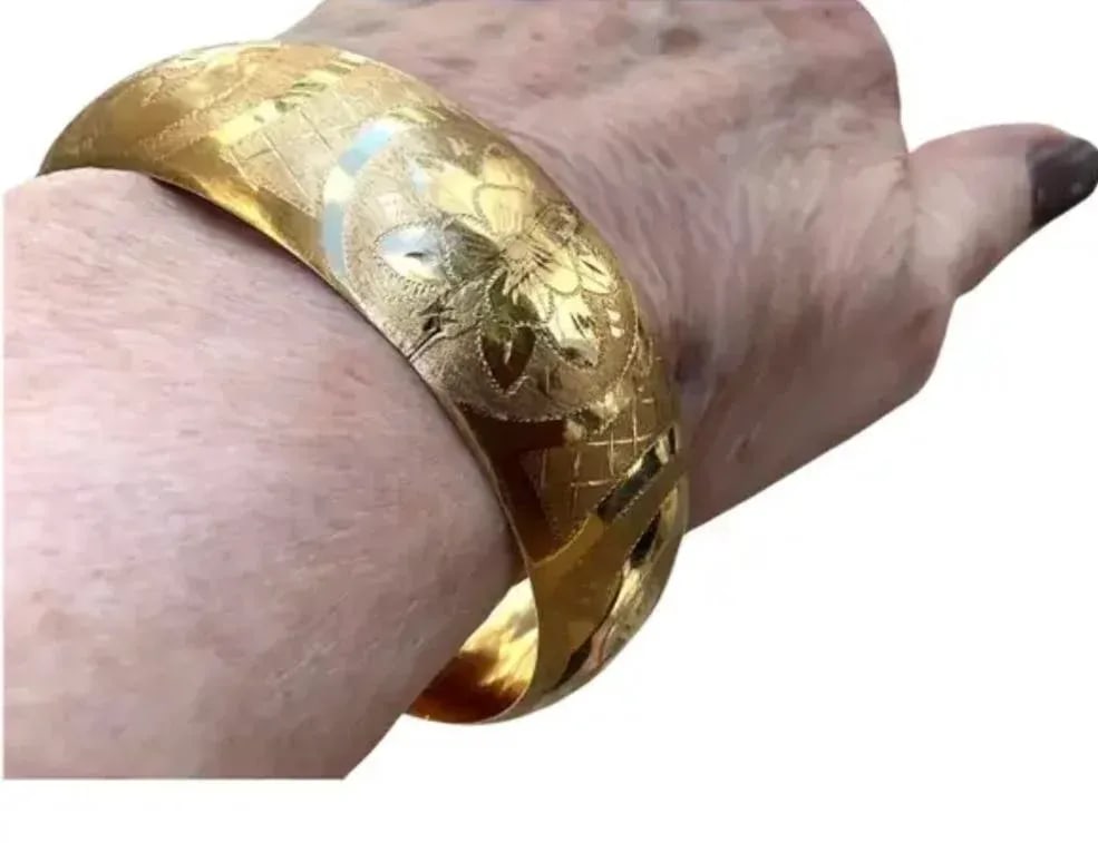 14k Gold Cuff Bracelet - 2