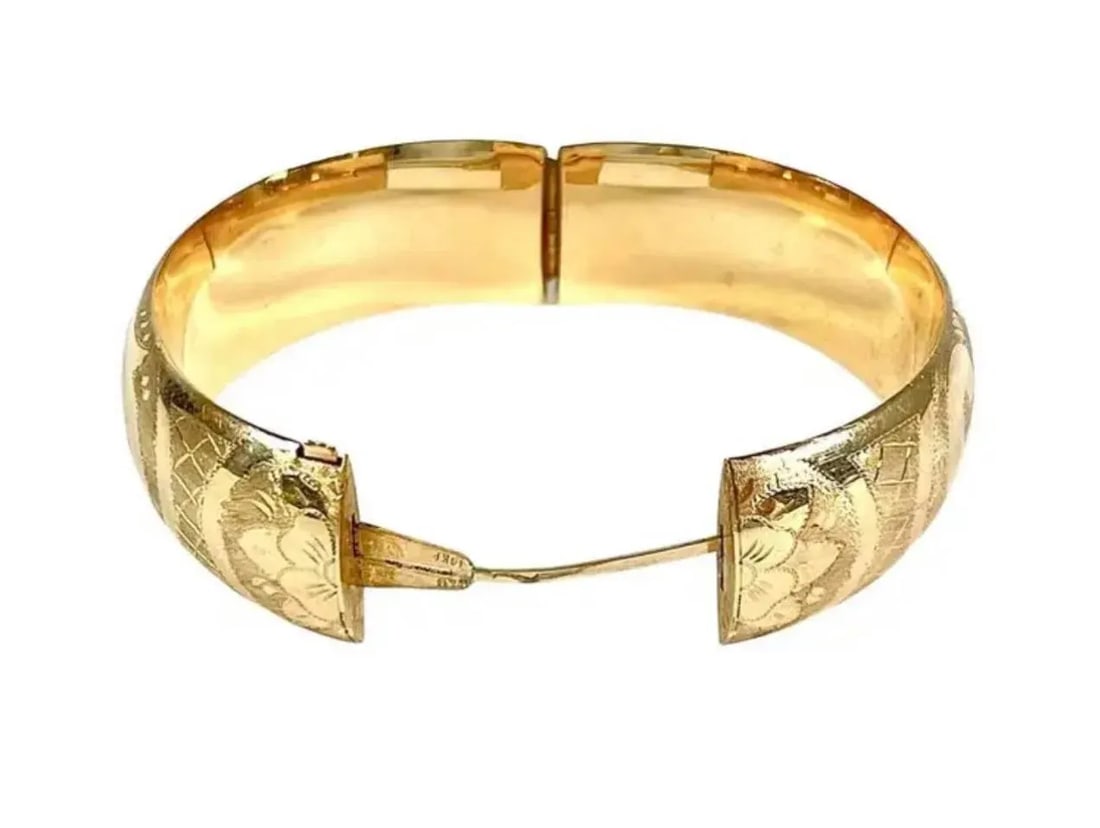 14k Gold Cuff Bracelet - 5