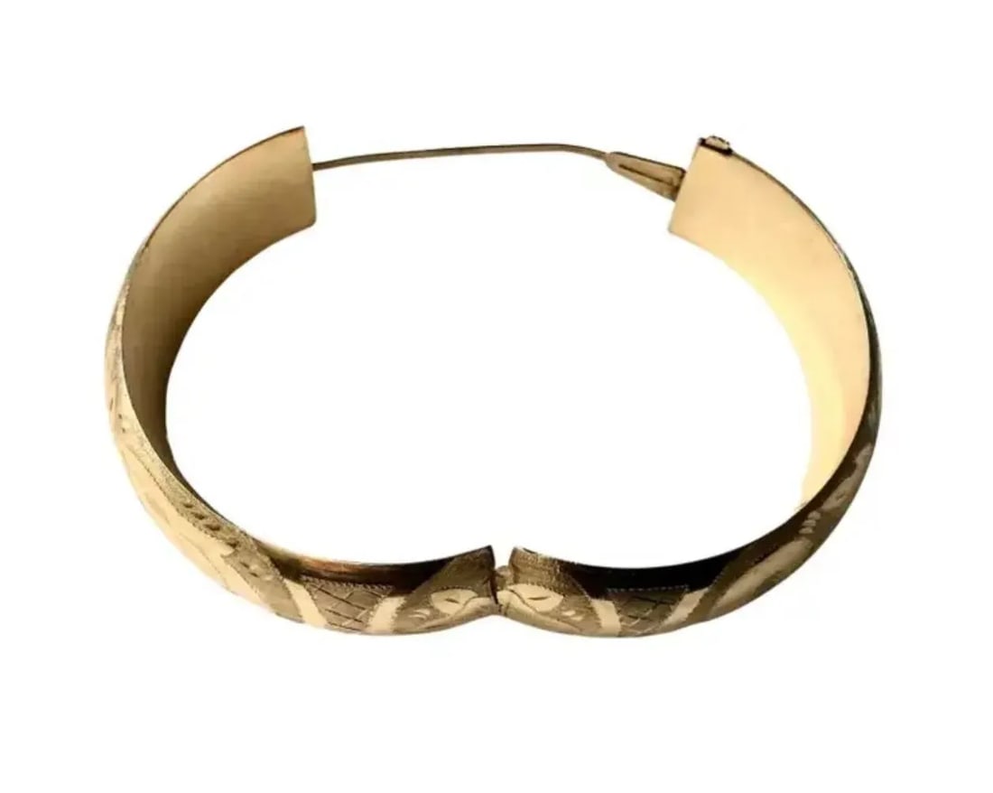 14k Gold Cuff Bracelet - 6