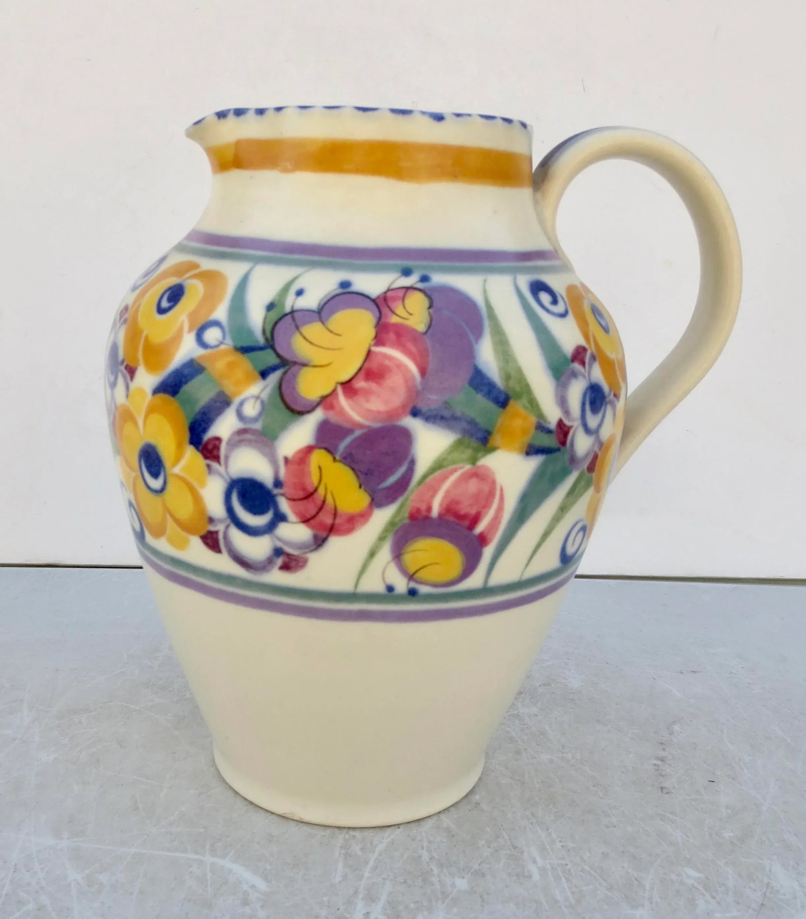 Poole Pitcher Circa 1930s England - 4