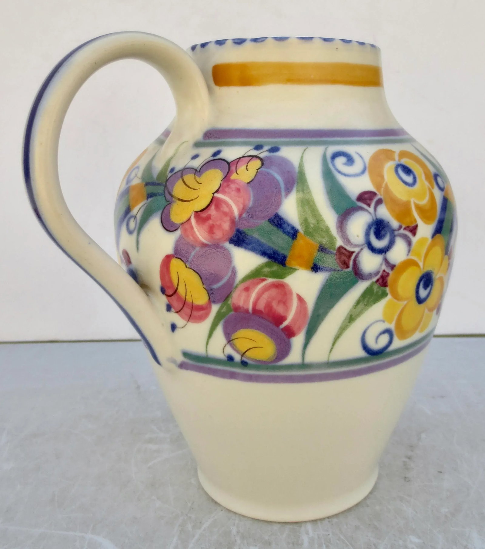 Poole Pitcher Circa 1930s England - 5