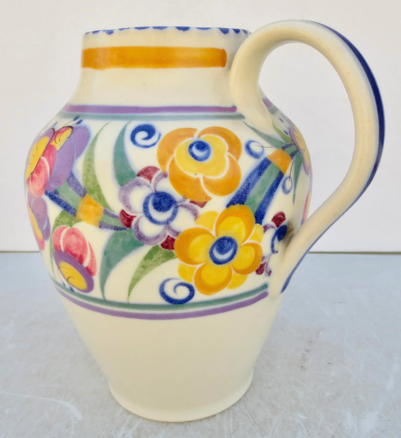 Poole Pitcher Circa 1930s England - 8