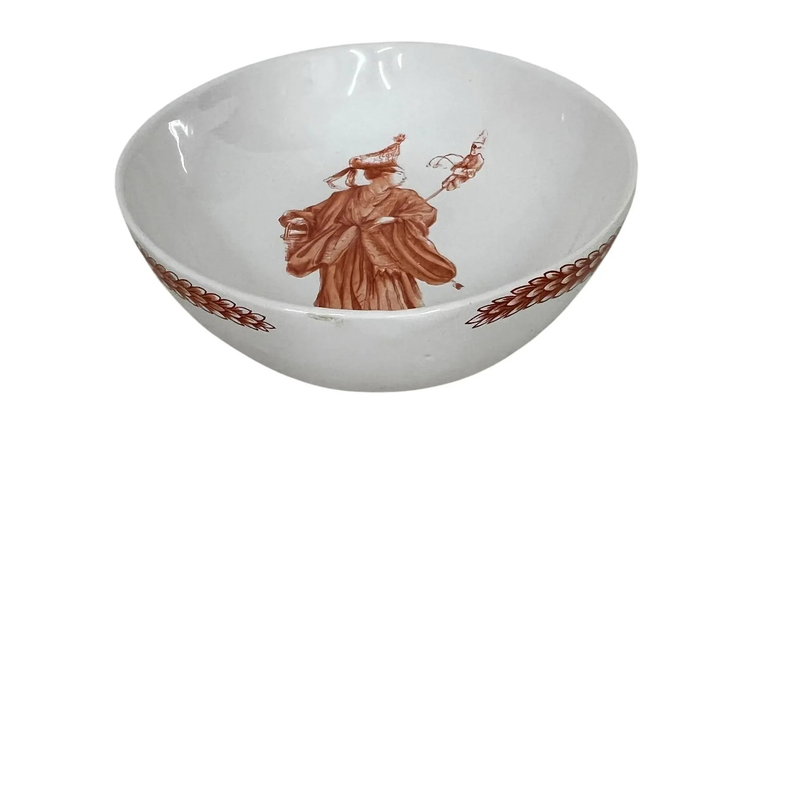 Vintage Mottahedeh Chinese Star God Lu Xing. Design Decorative Bowl - 3