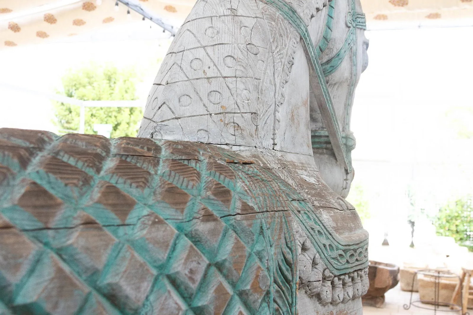 1960s The Rajasthani Guardians, Pair of Indian Ceremonial Wood Horses - 13