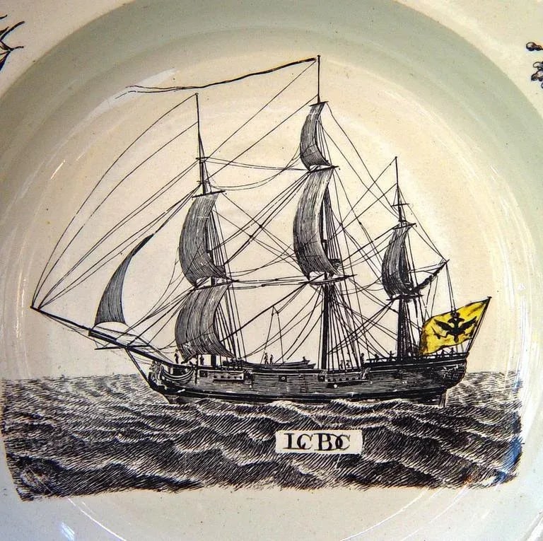Wedgwood Nautical Creamware Soup Plate - 3