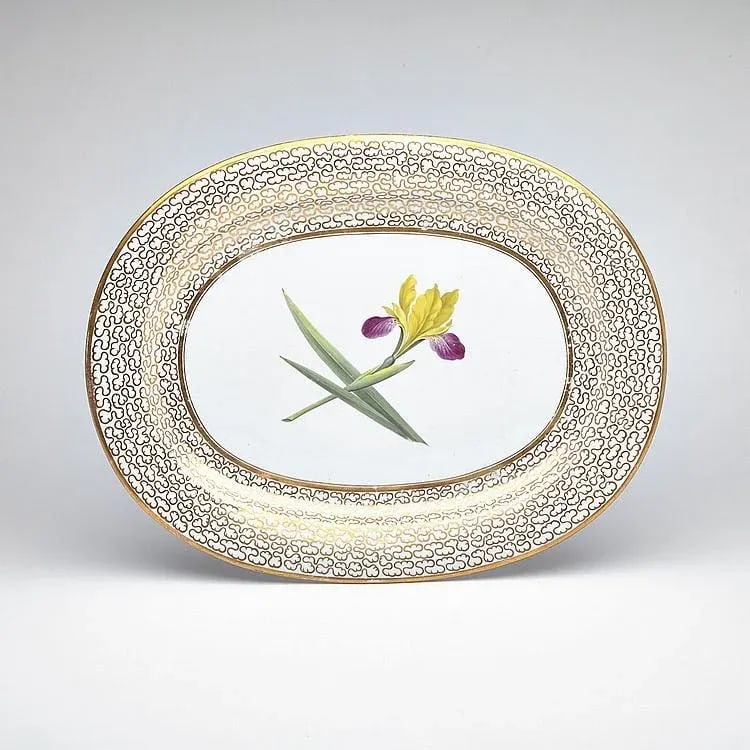 Antique English Chamberlain Worcester Porcelain Dish - 5