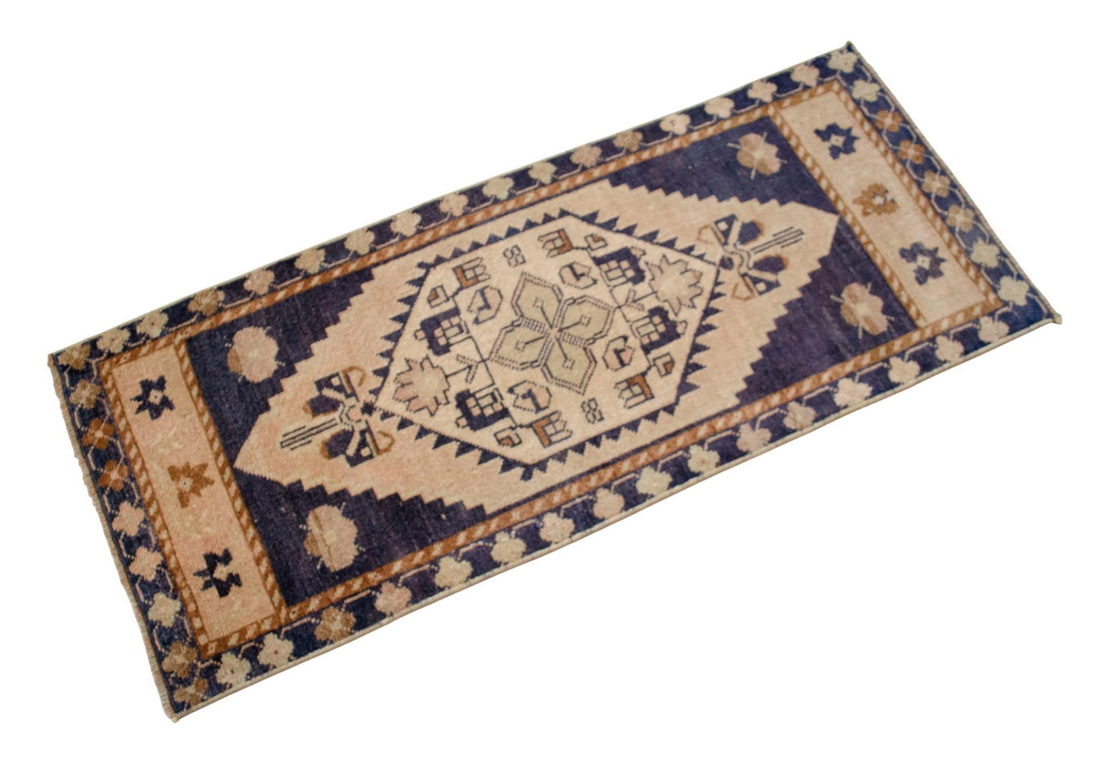 Hand Knotted Door Mat, Entryway Rug, Bath Mat, Kitchen Decor, Small Rug, Turkish Rug - 1"² - 6
