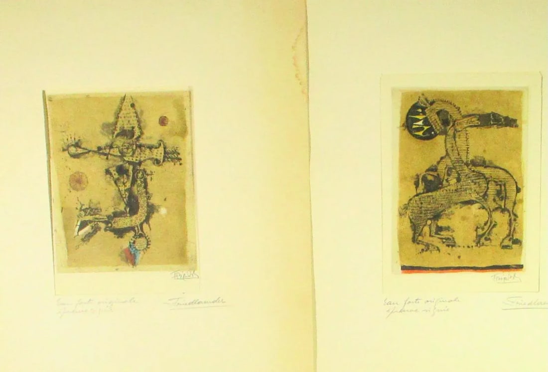 Johnny Gotthard Friedlaender Etchings --A Pair of 2 - 2