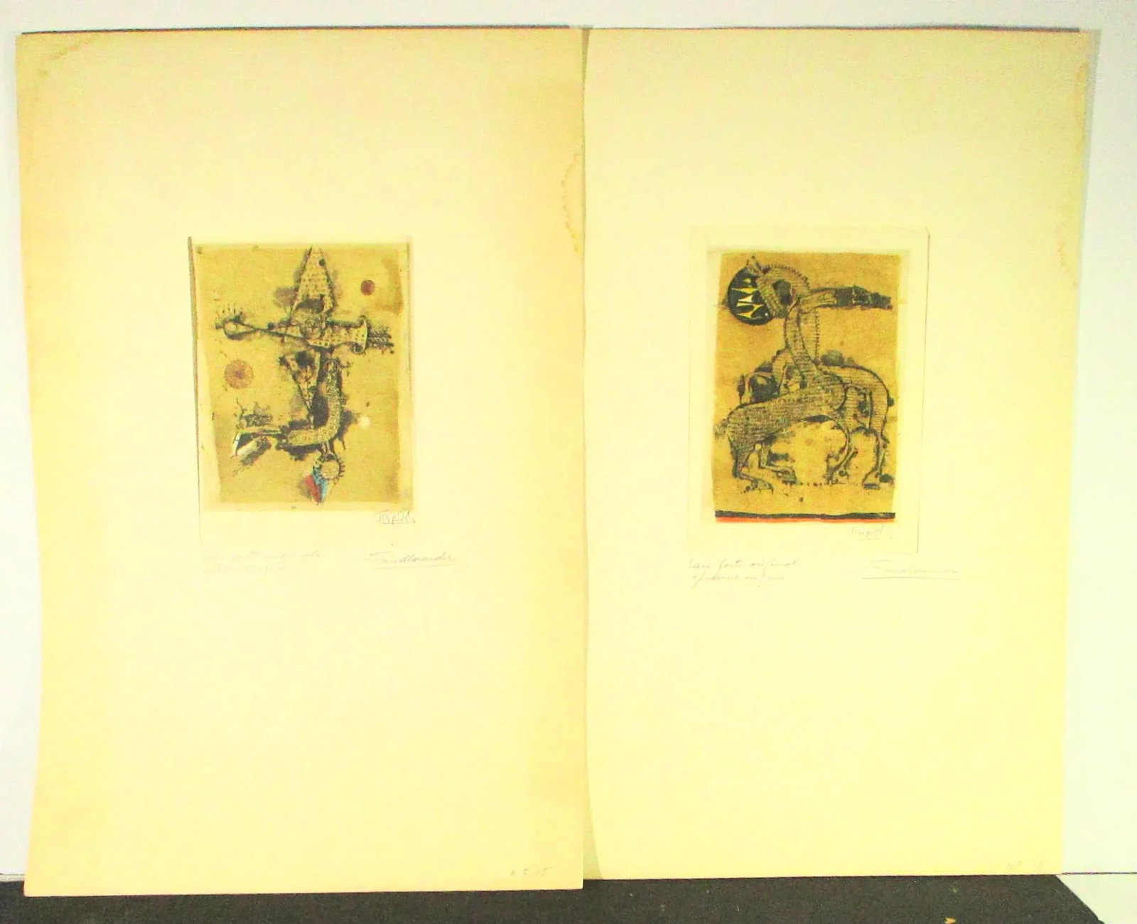 Johnny Gotthard Friedlaender Etchings --A Pair of 2 - 9