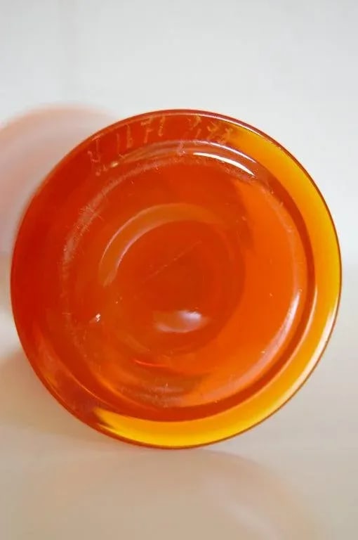 Erik Höglund Mid-Century Signed Orange Footed Art Glass Vase for Boda C. 1960s - 3