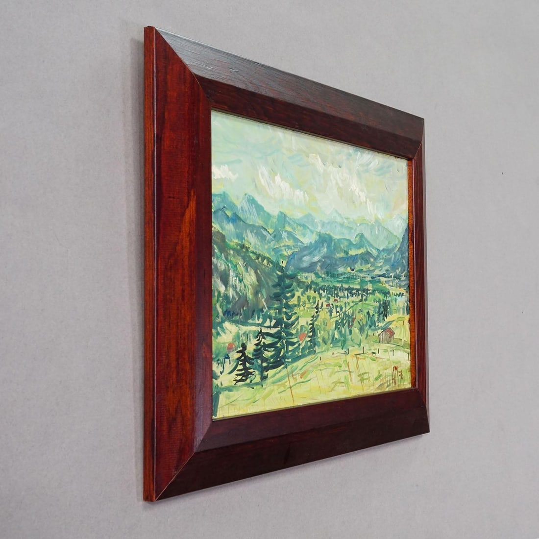 Bad Tölz, GaiÃŸach, 1978 – Oil Painting by Alexander Michael - 2