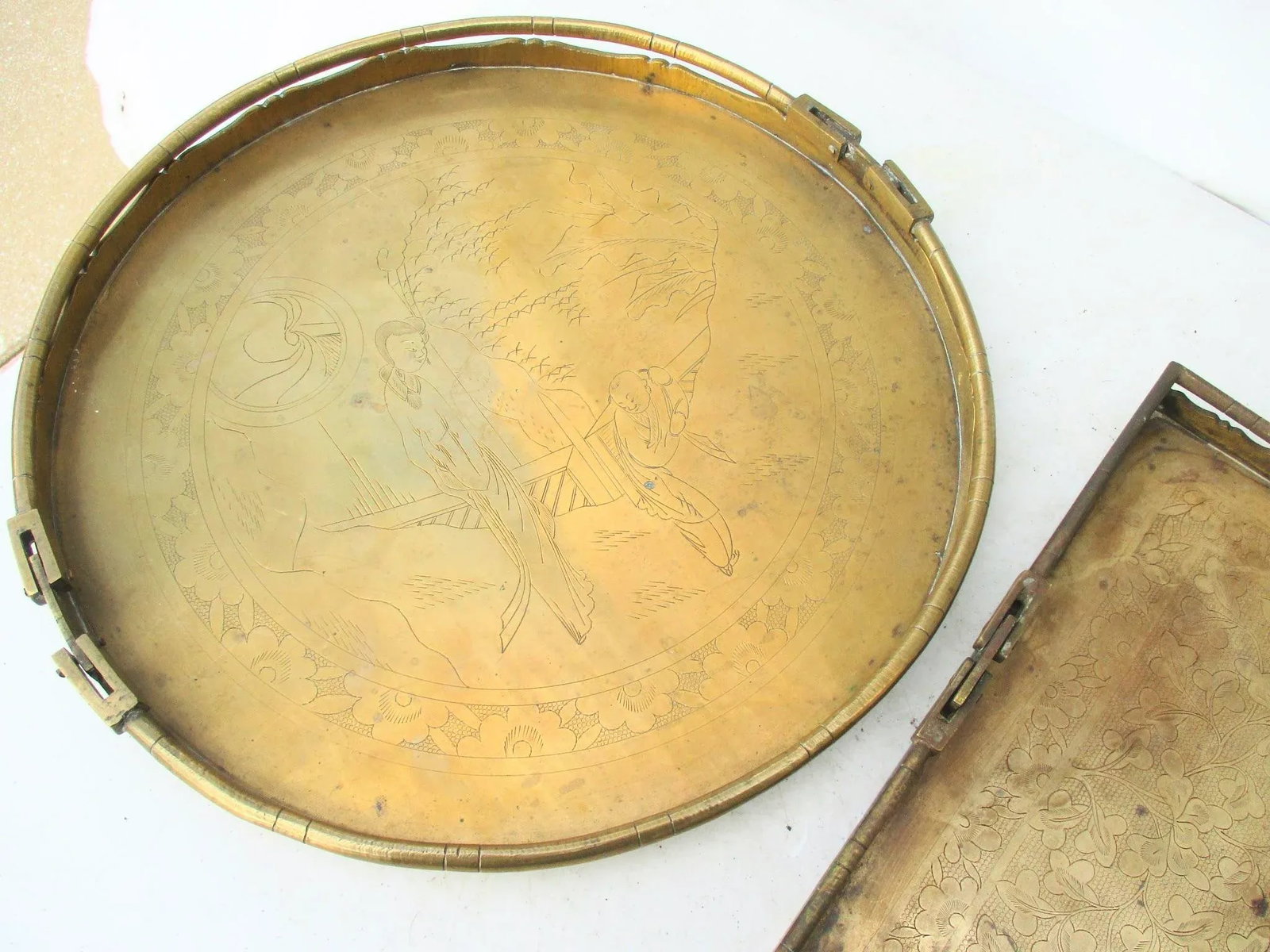 Group of Three Chinese Serving Trays Early 20th -Group of 3 - 5