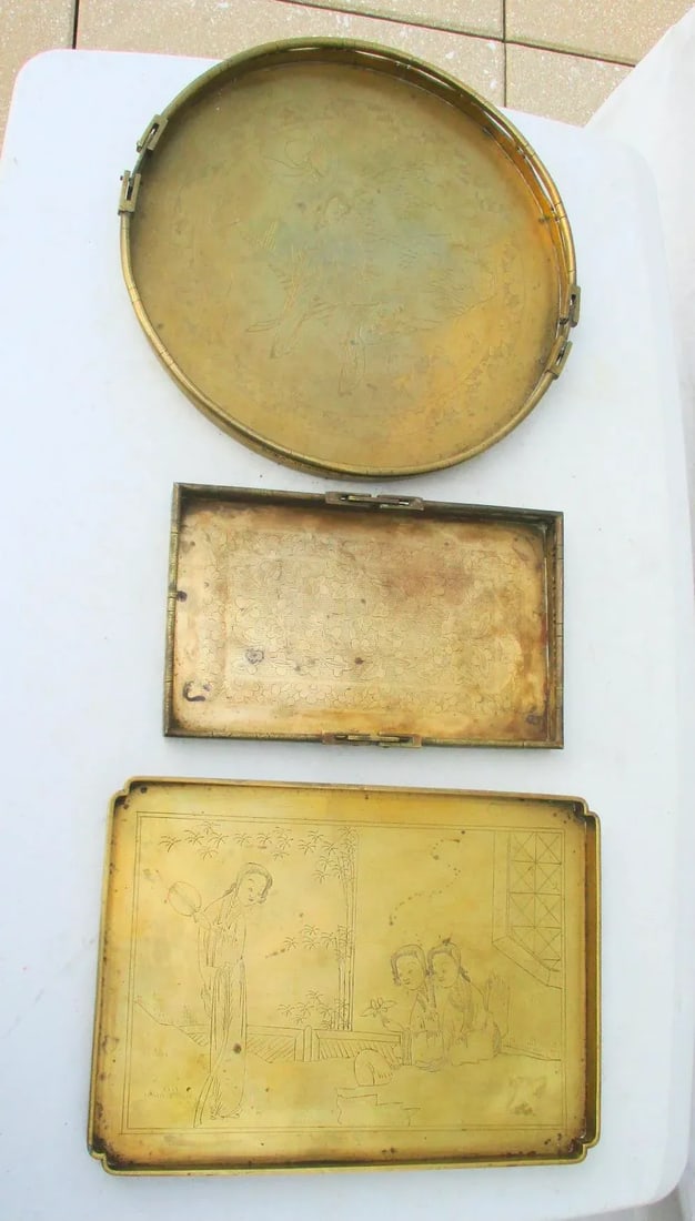 Group of Three Chinese Serving Trays Early 20th -Group of 3 - 9