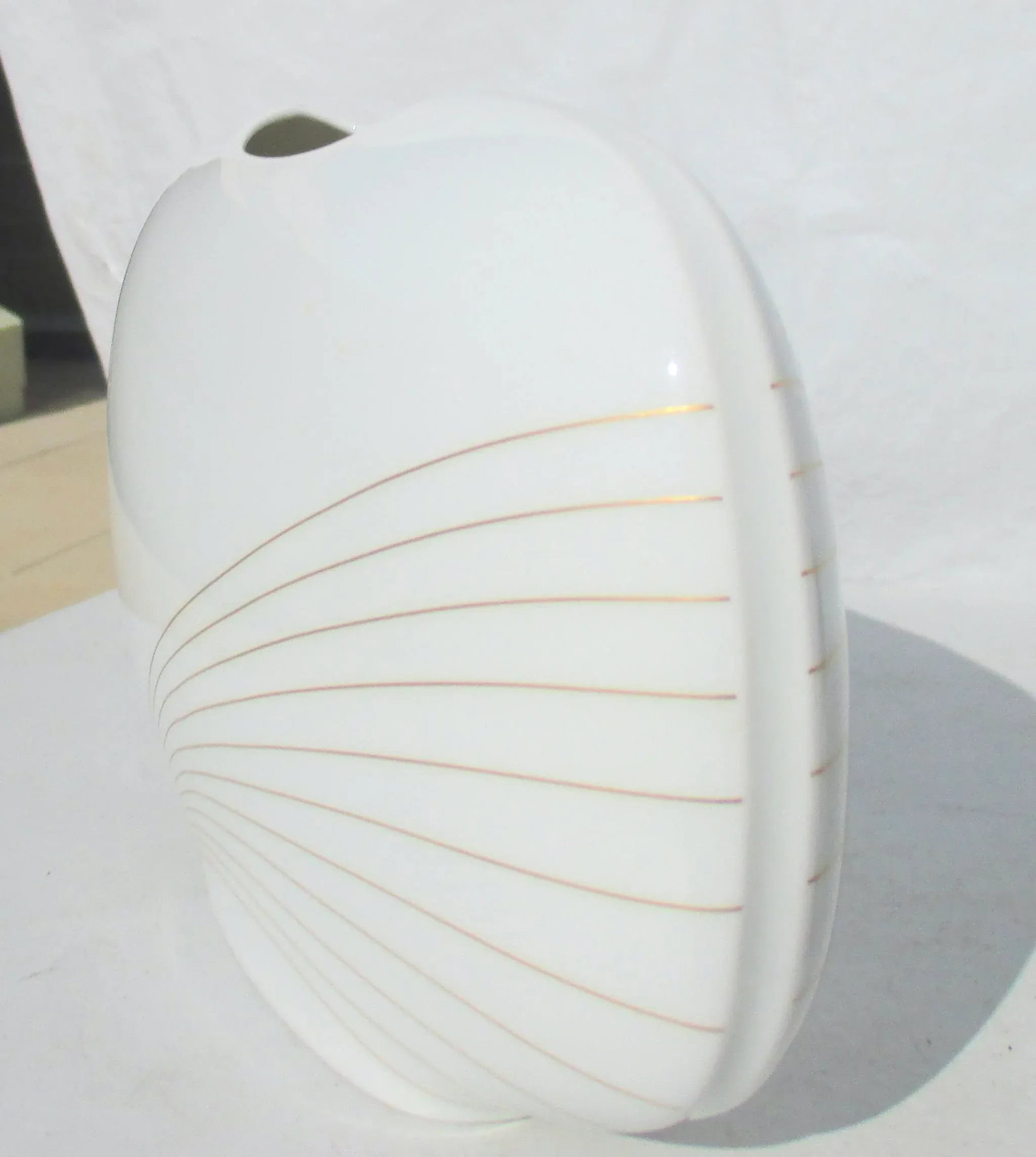 Hutschenreuther Gold and White Porcelain Vase Vintage 1980s' - 2