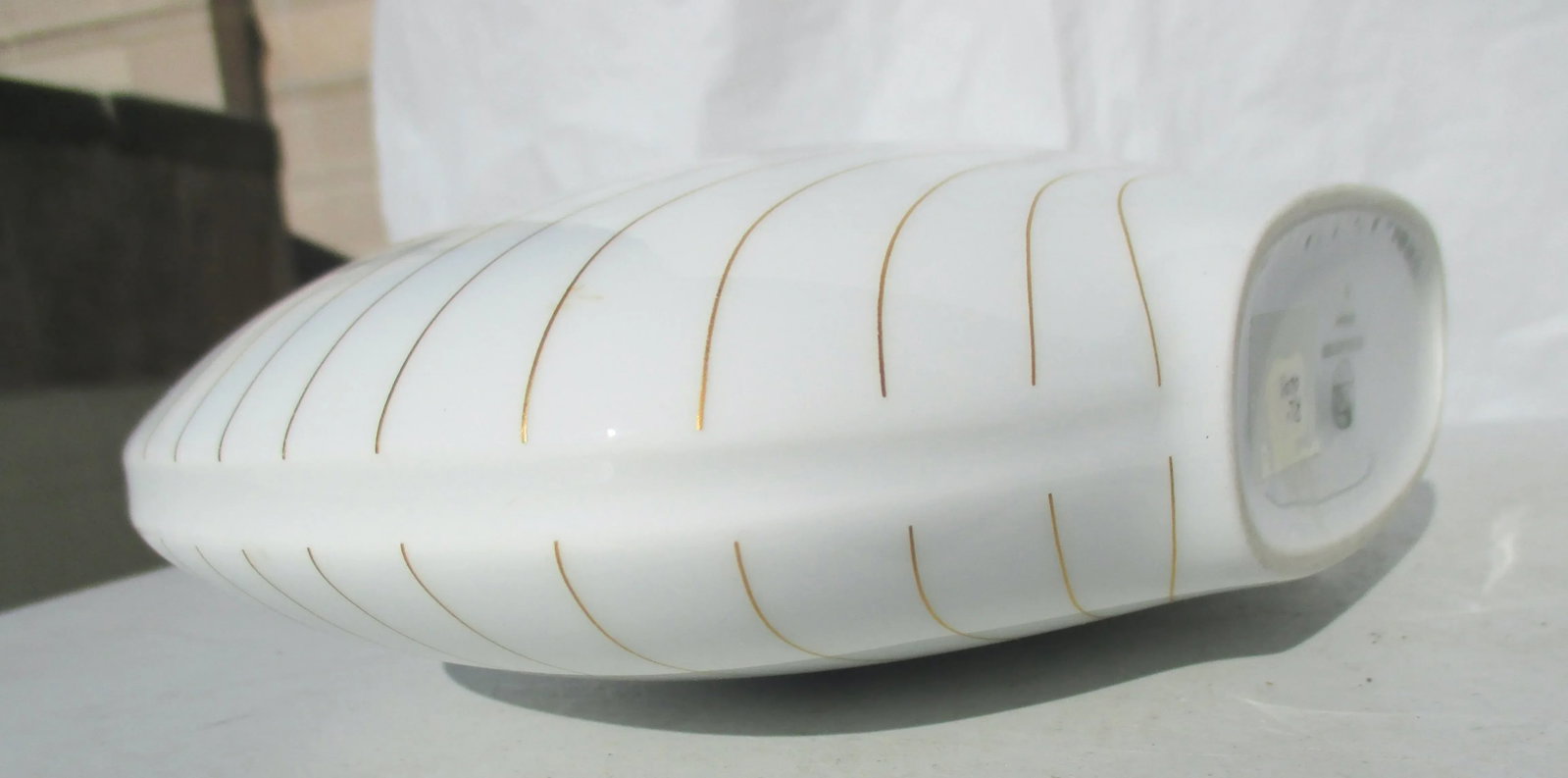 Hutschenreuther Gold and White Porcelain Vase Vintage 1980s' - 9