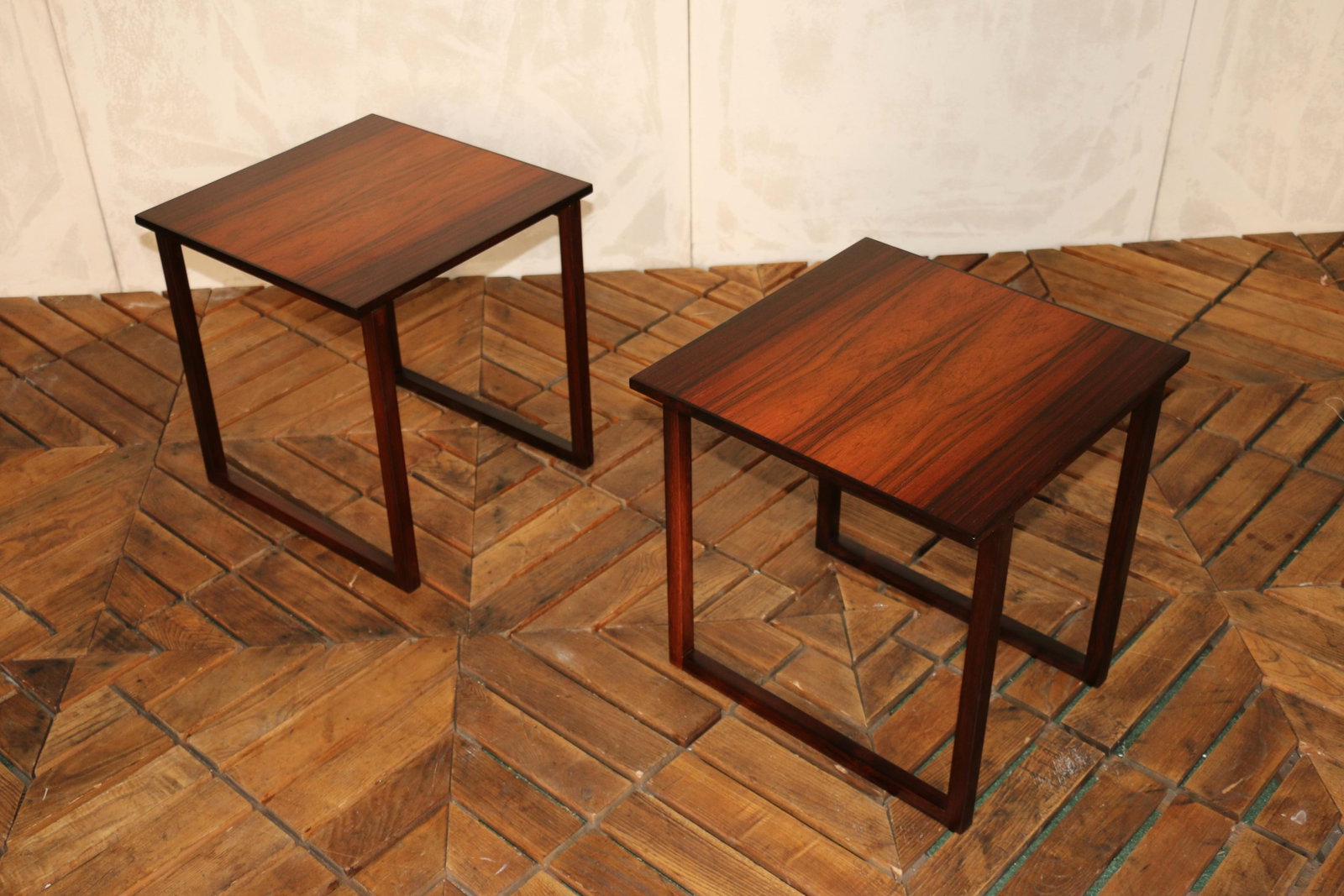 Pair of Vintage Rosewood Side Tables by Kai Kristiansen, Denmark, 1960s - 2