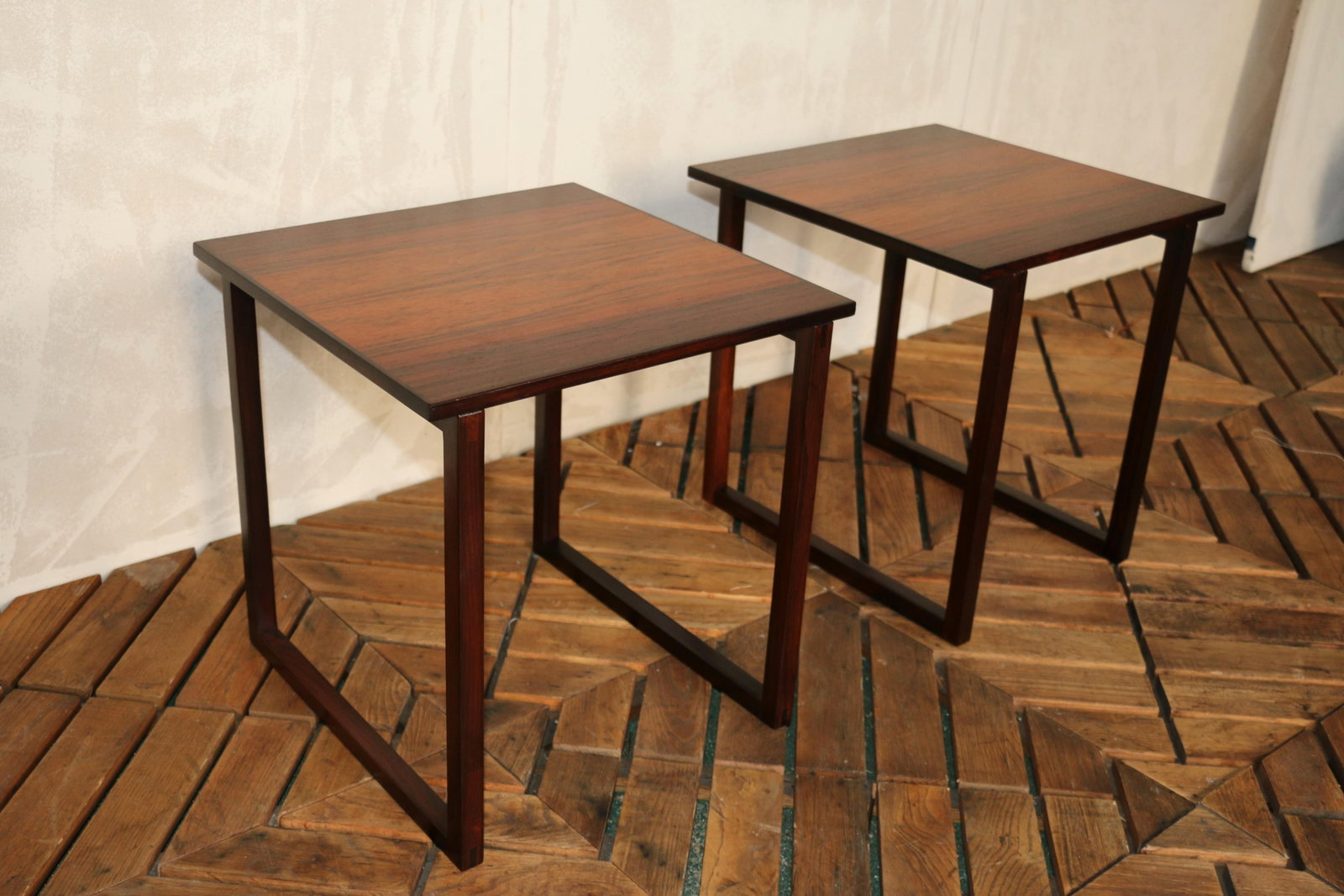Pair of Vintage Rosewood Side Tables by Kai Kristiansen, Denmark, 1960s - 3