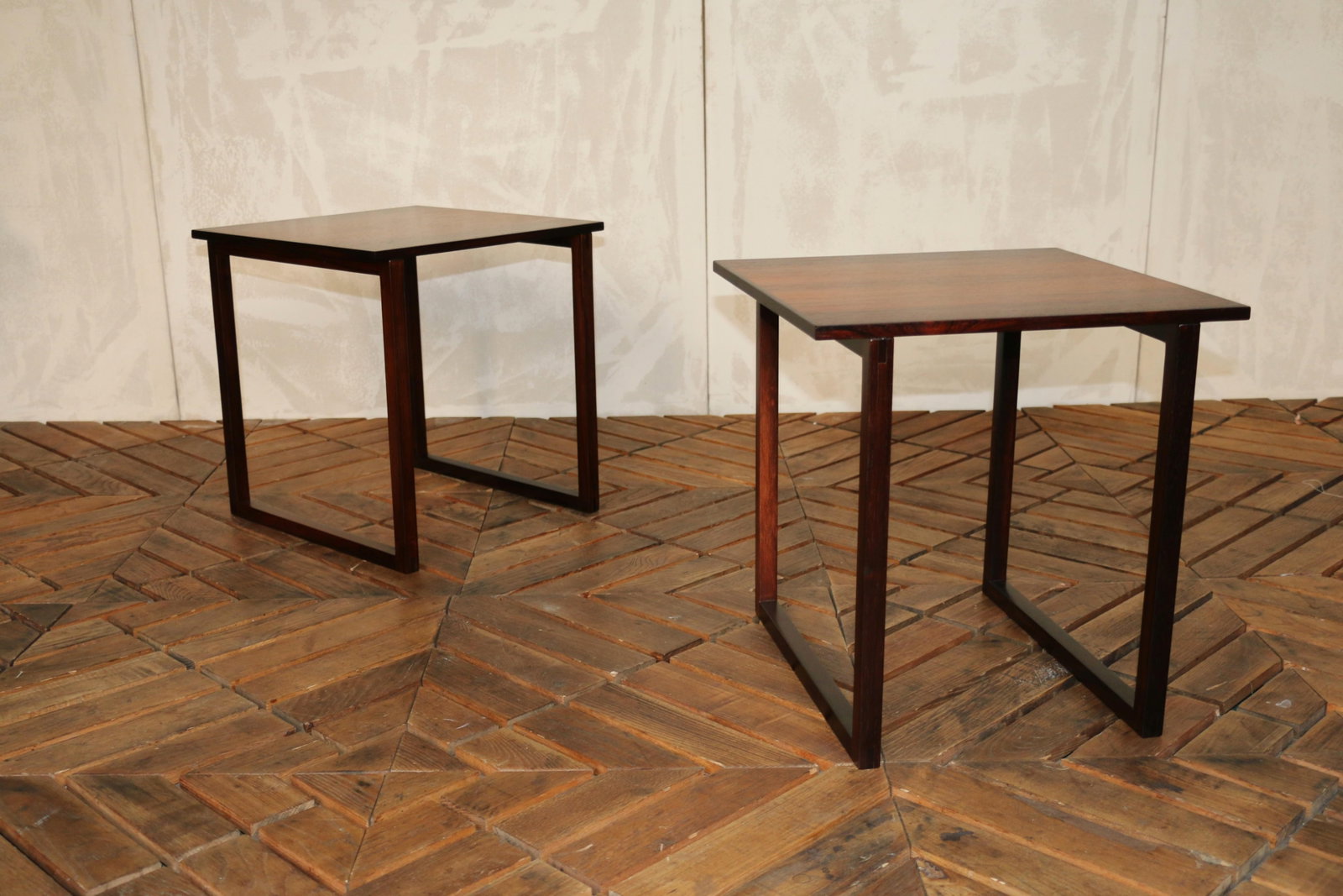 Pair of Vintage Rosewood Side Tables by Kai Kristiansen, Denmark, 1960s - 4