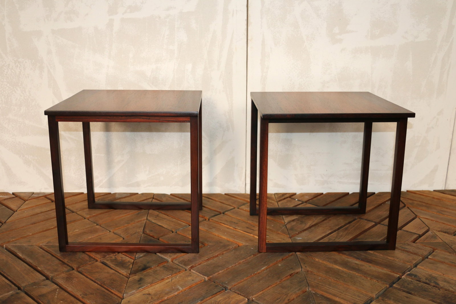 Pair of Vintage Rosewood Side Tables by Kai Kristiansen, Denmark, 1960s - 5