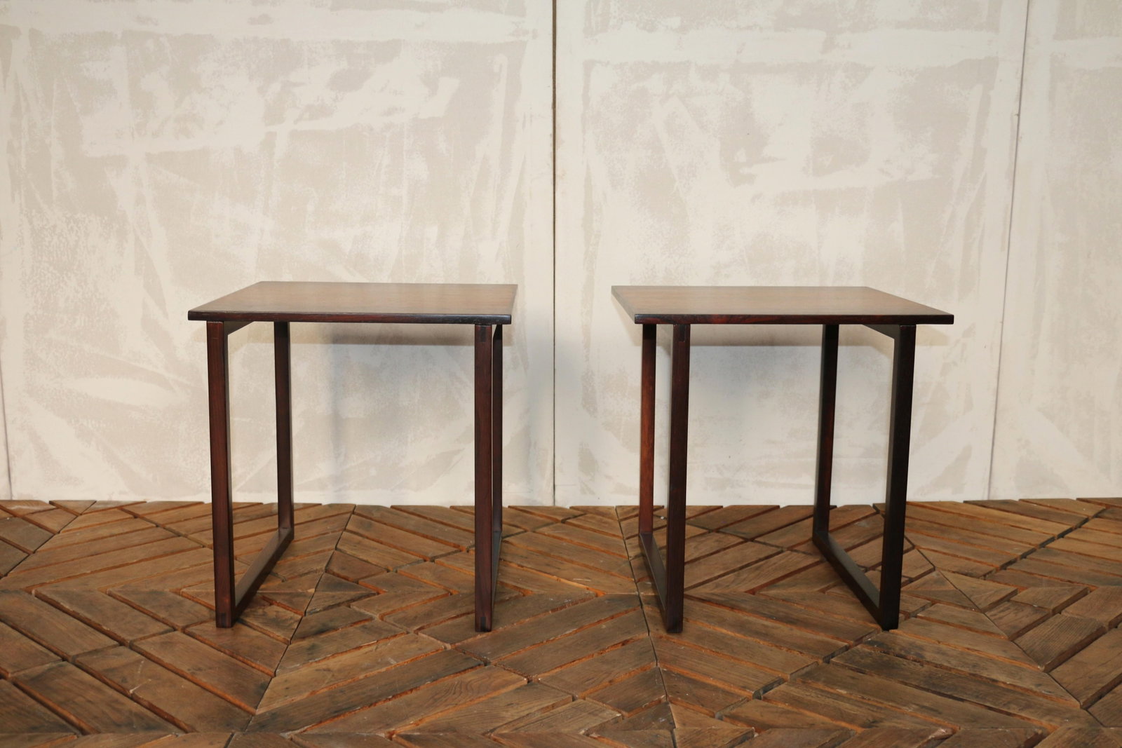 Pair of Vintage Rosewood Side Tables by Kai Kristiansen, Denmark, 1960s - 6