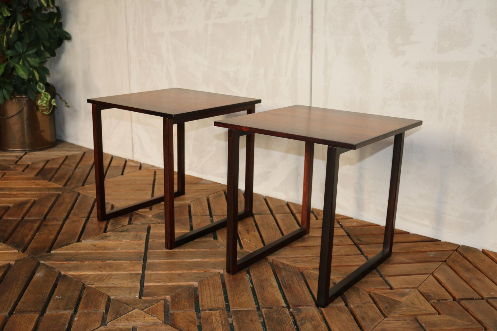 Pair of Vintage Rosewood Side Tables by Kai Kristiansen, Denmark, 1960s - 7