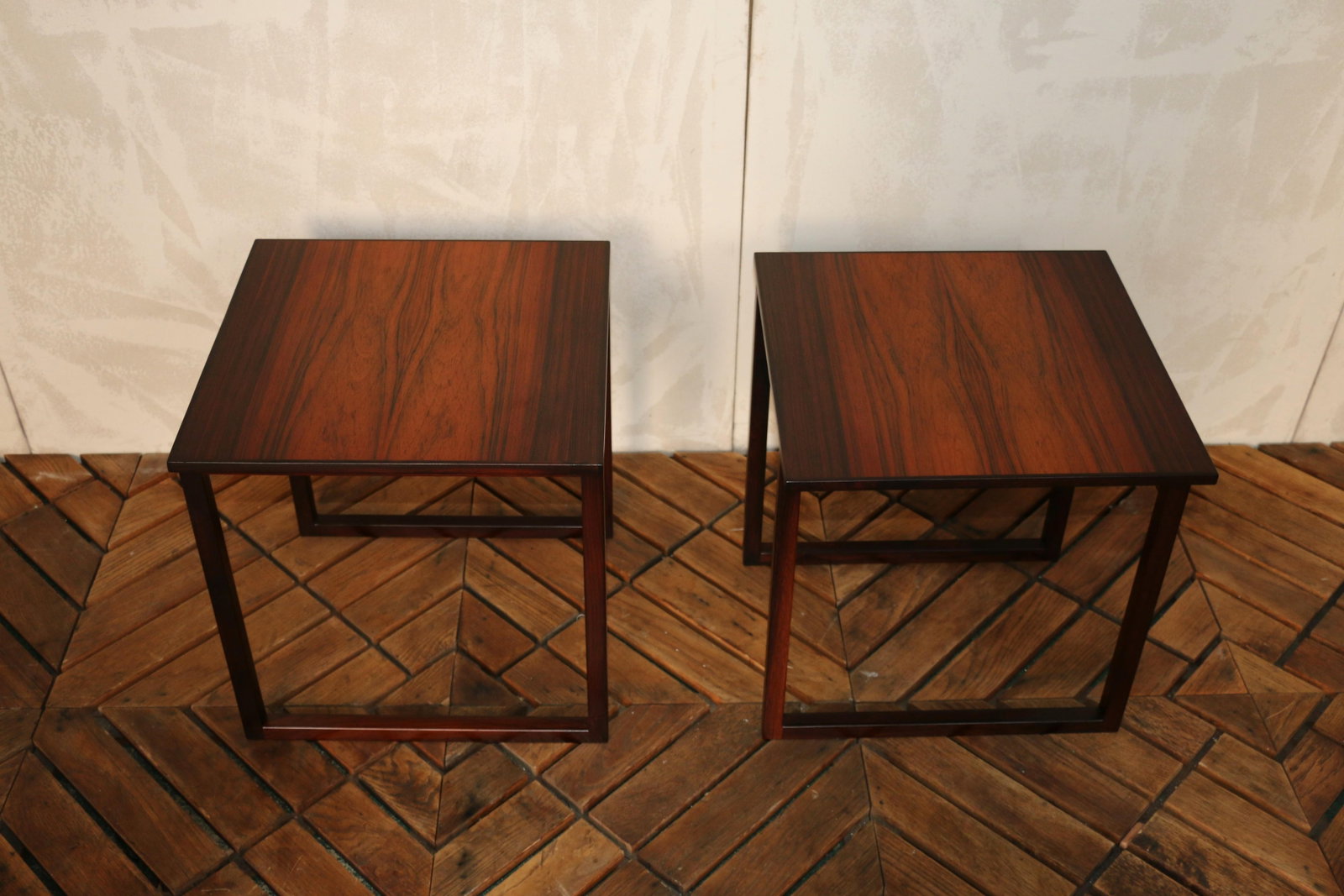 Pair of Vintage Rosewood Side Tables by Kai Kristiansen, Denmark, 1960s - 8