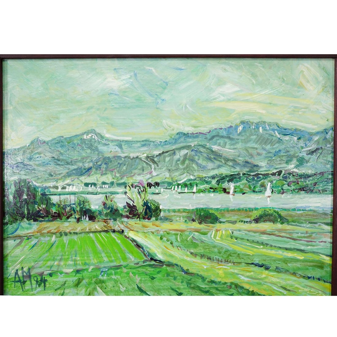 Alexander Michael - Oil Painting Chiemsee Near Hochstaedt, 1994 - 3