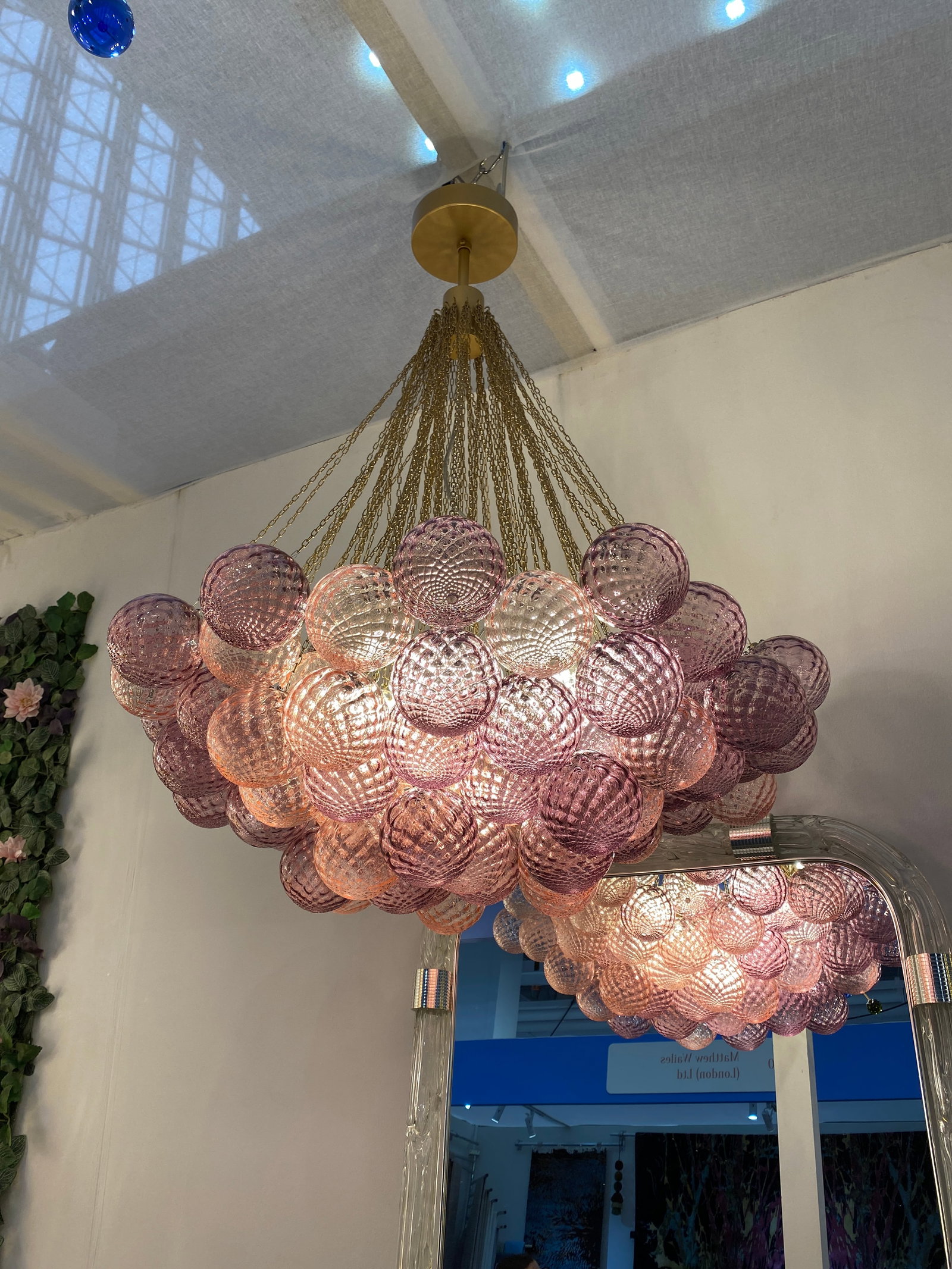Contemporary "Clouds" of Pink and Ametista "Ballotton" Spheres in Murano Glass - 2