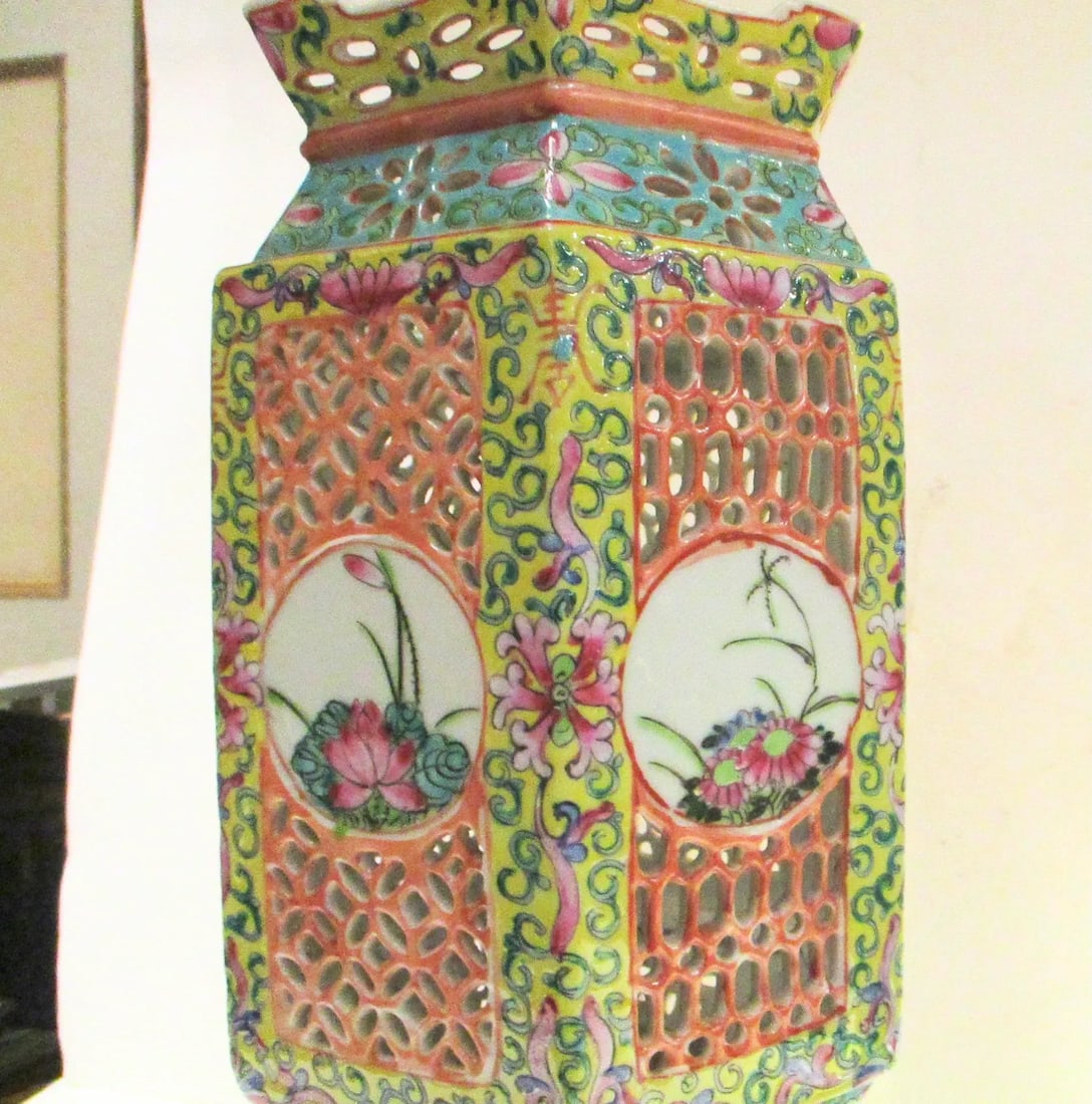 Antique Chinese Porcelain Table Lanterns - 2 - a Pair - 9