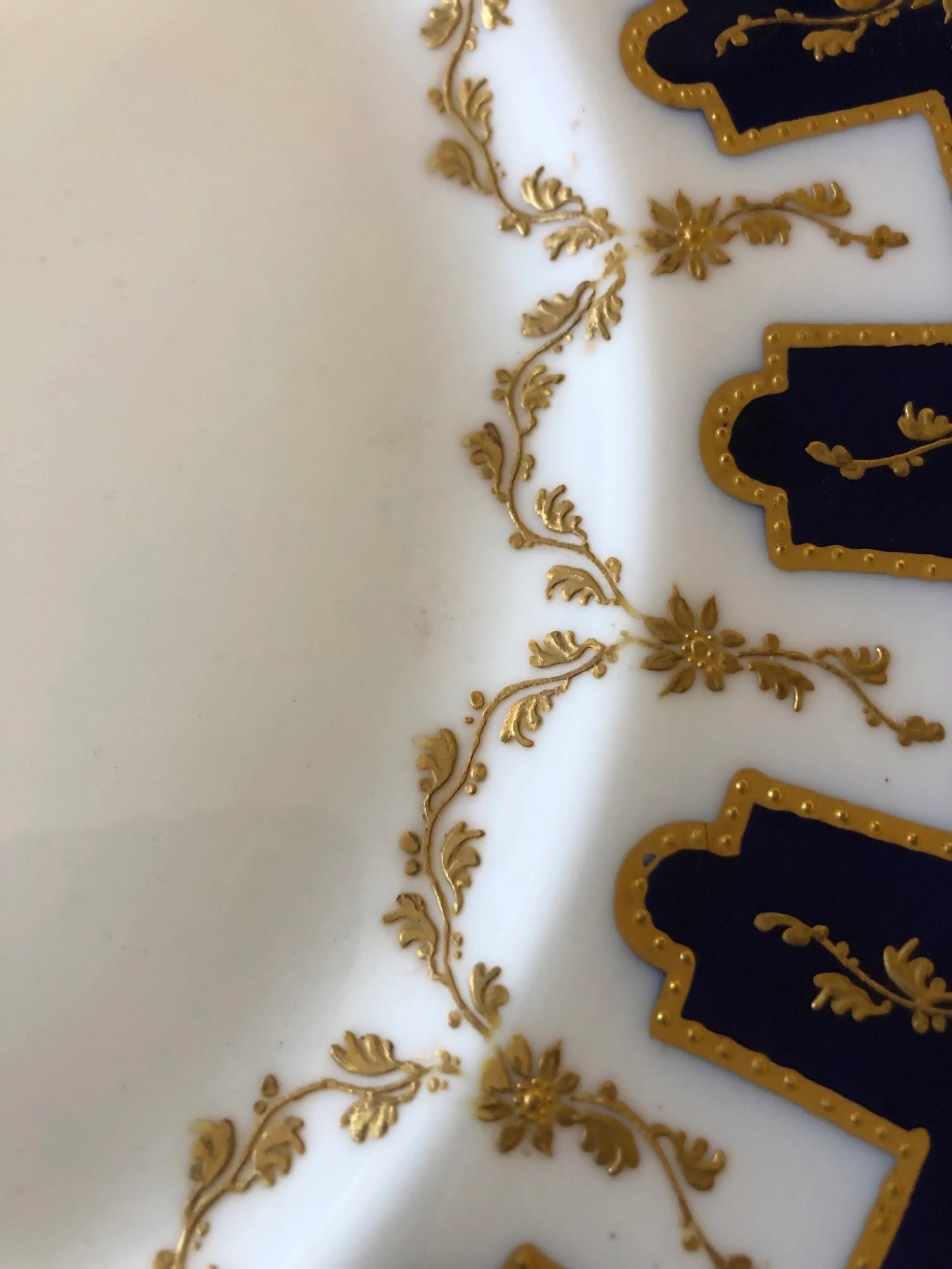 Antique Ovington Brothers English Porcelain Dinner Plates -Set of 12 - 5