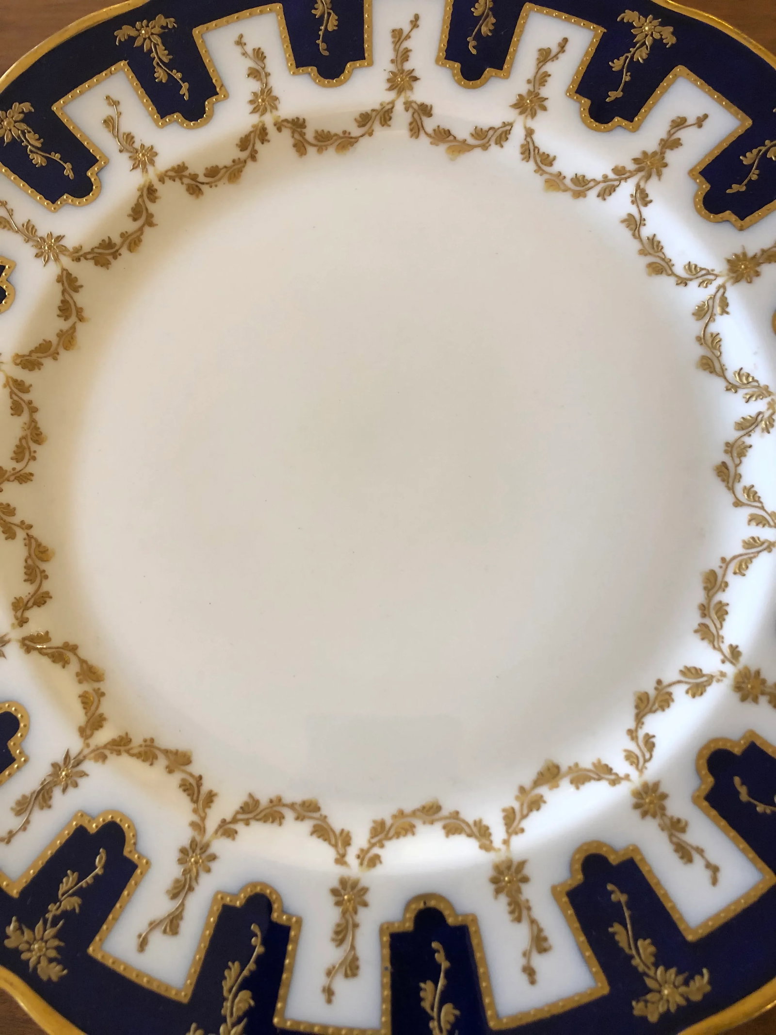 Antique Ovington Brothers English Porcelain Dinner Plates -Set of 12 - 6